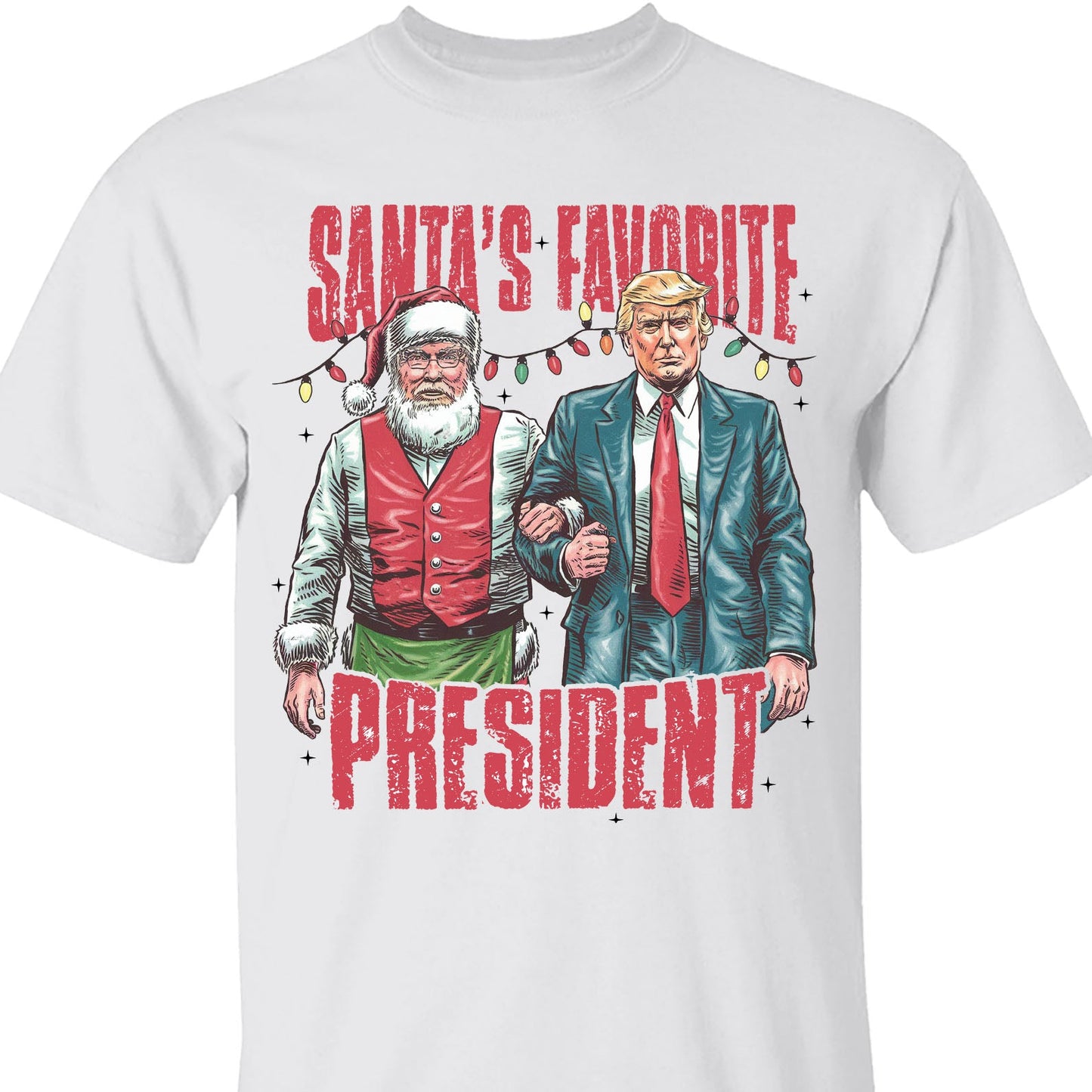 Santa's Favorite President Shirt, Humorous Trump Christmas Sweatshirt, Republican Sweater C1614 - GOP