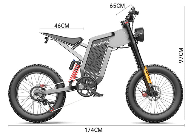 EKX X21 Adults Electric Bike 2000W 48V35AH 55km/h Lithium Battery Snow Electric Motorcycles 20“*4.0 Off Road Tyre Mountain Ebike