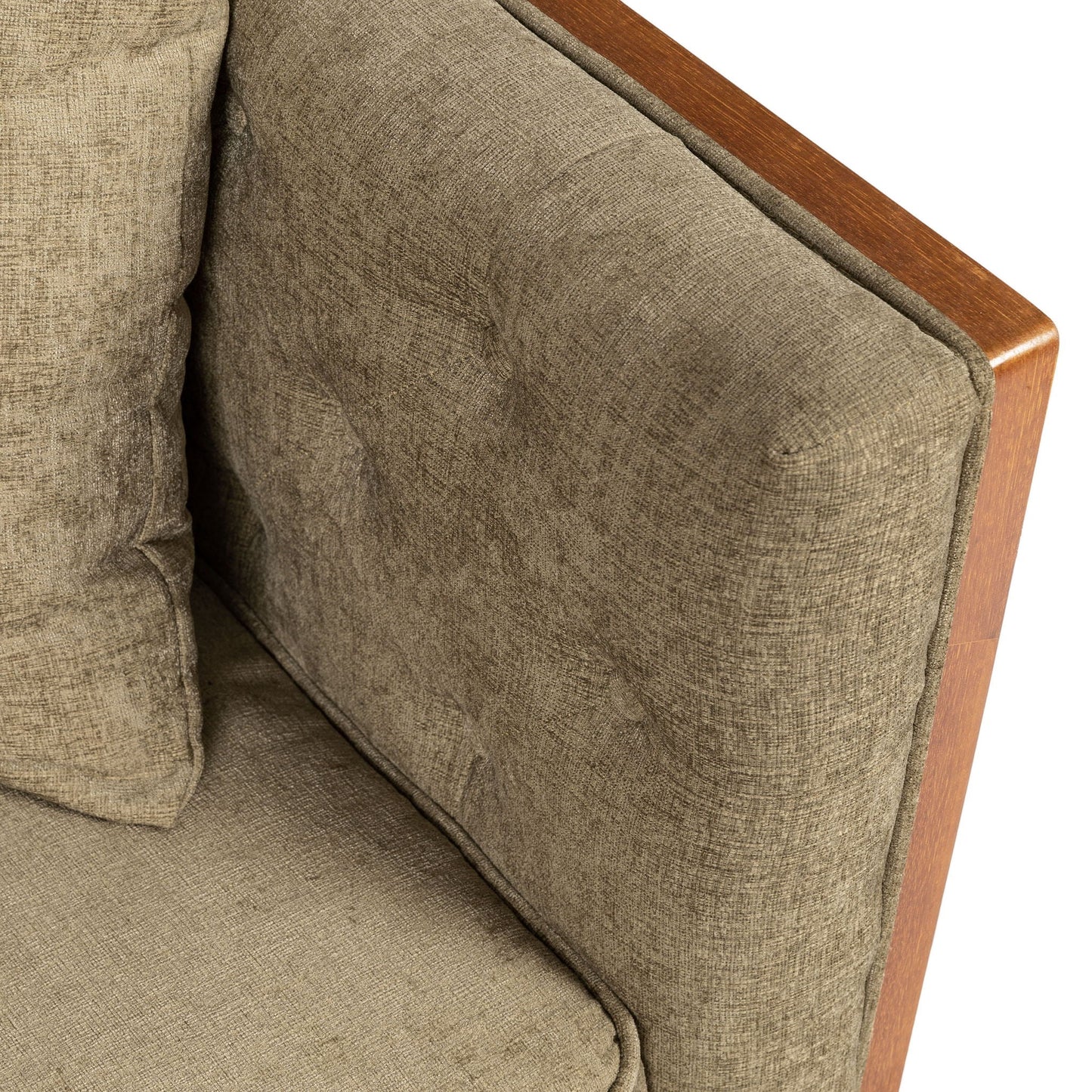 Retro Modern Loveseat With Button Tufted Upholstery