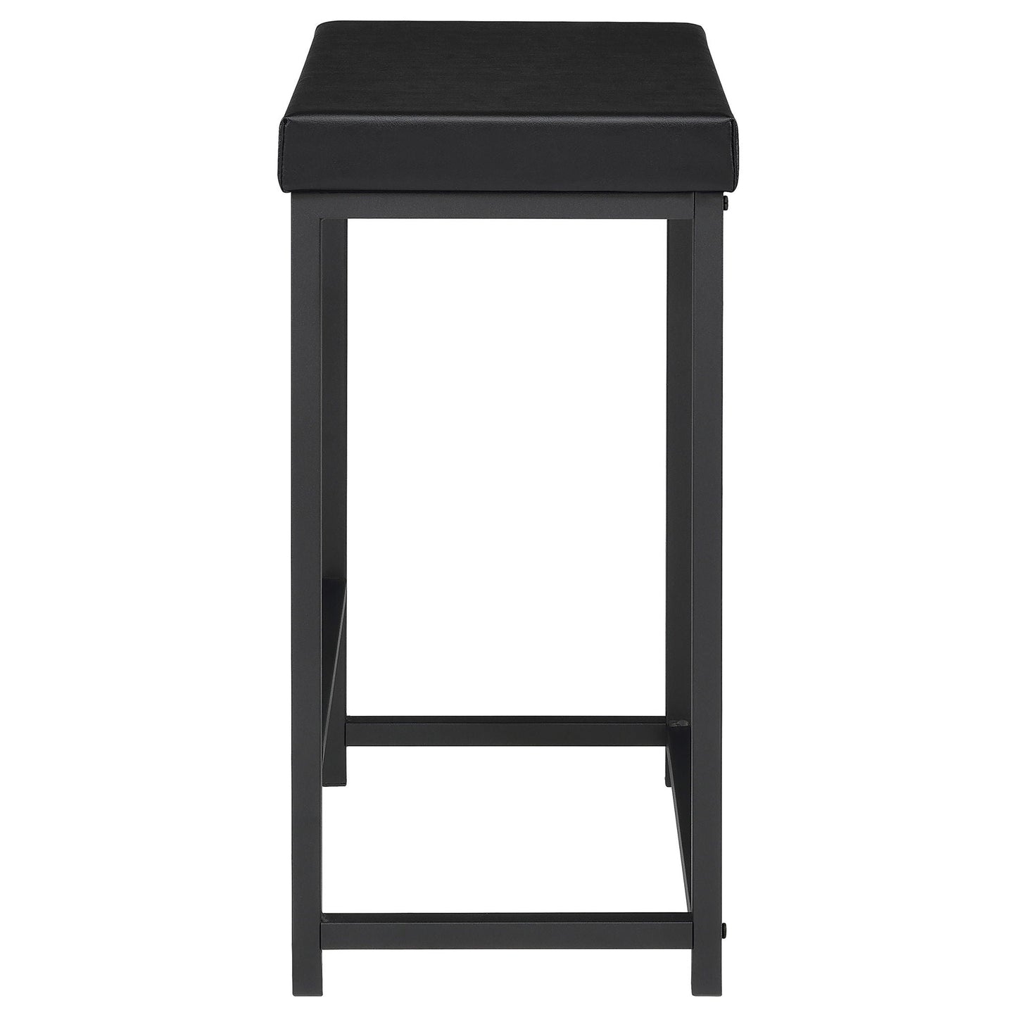Klekner - 4 Piece Counter Height Table Set With Nesting Tables And Backless Stools - Charcoal