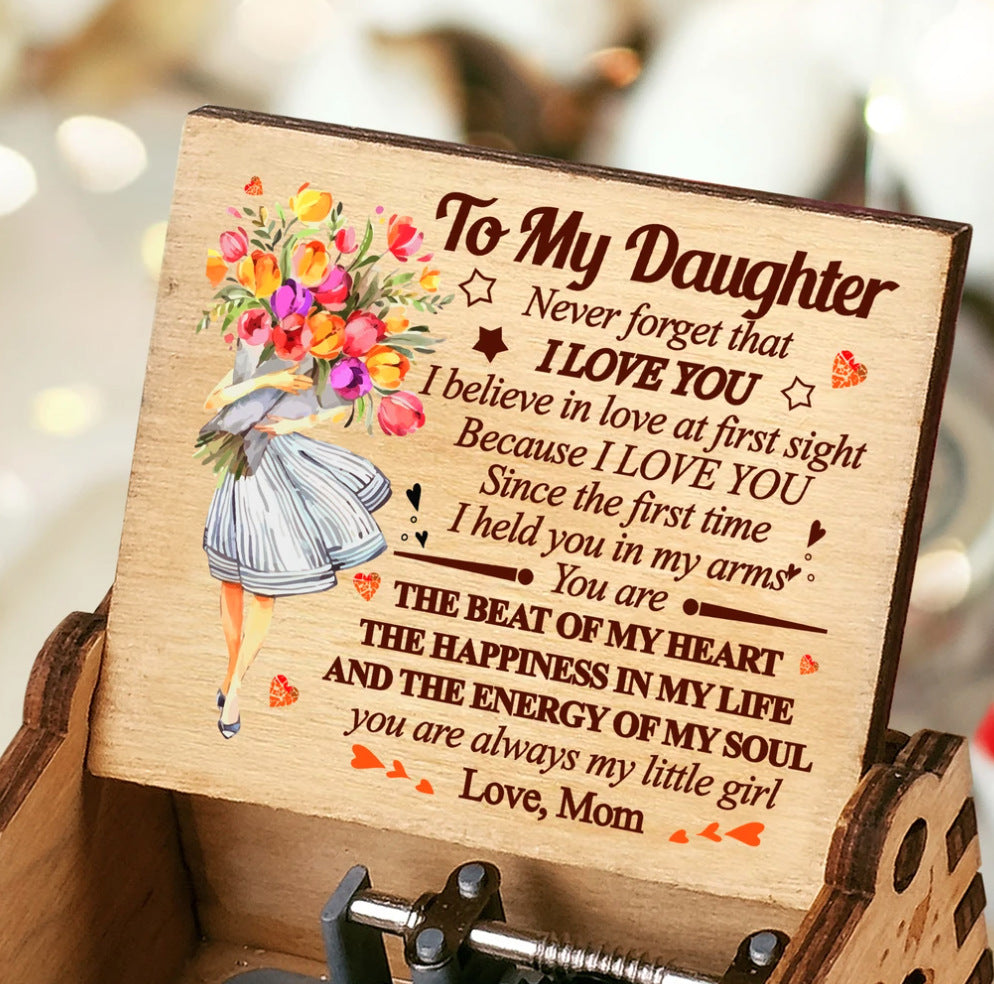 Painted music box creative gift decoration