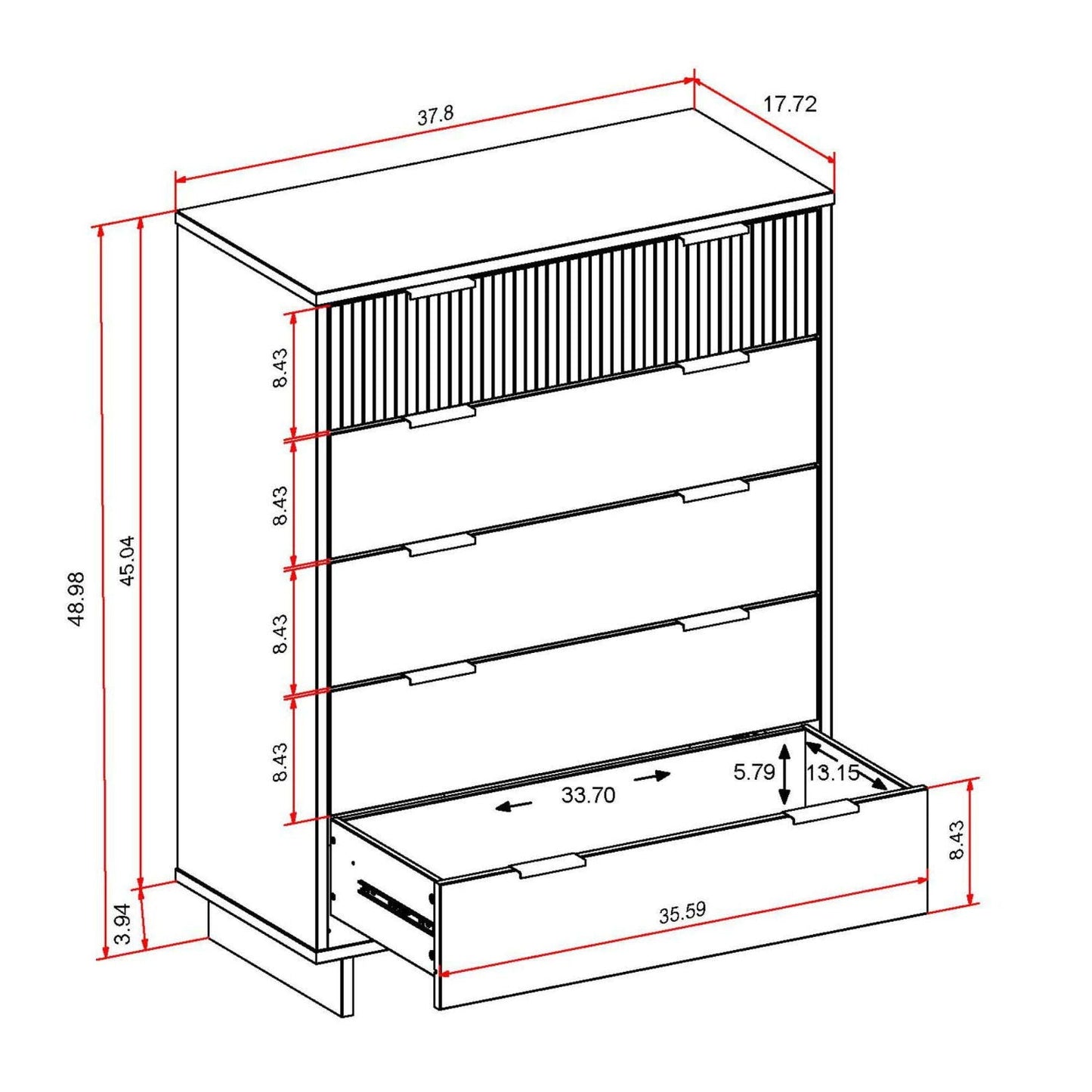 Granville - Chest With 5 Drawers