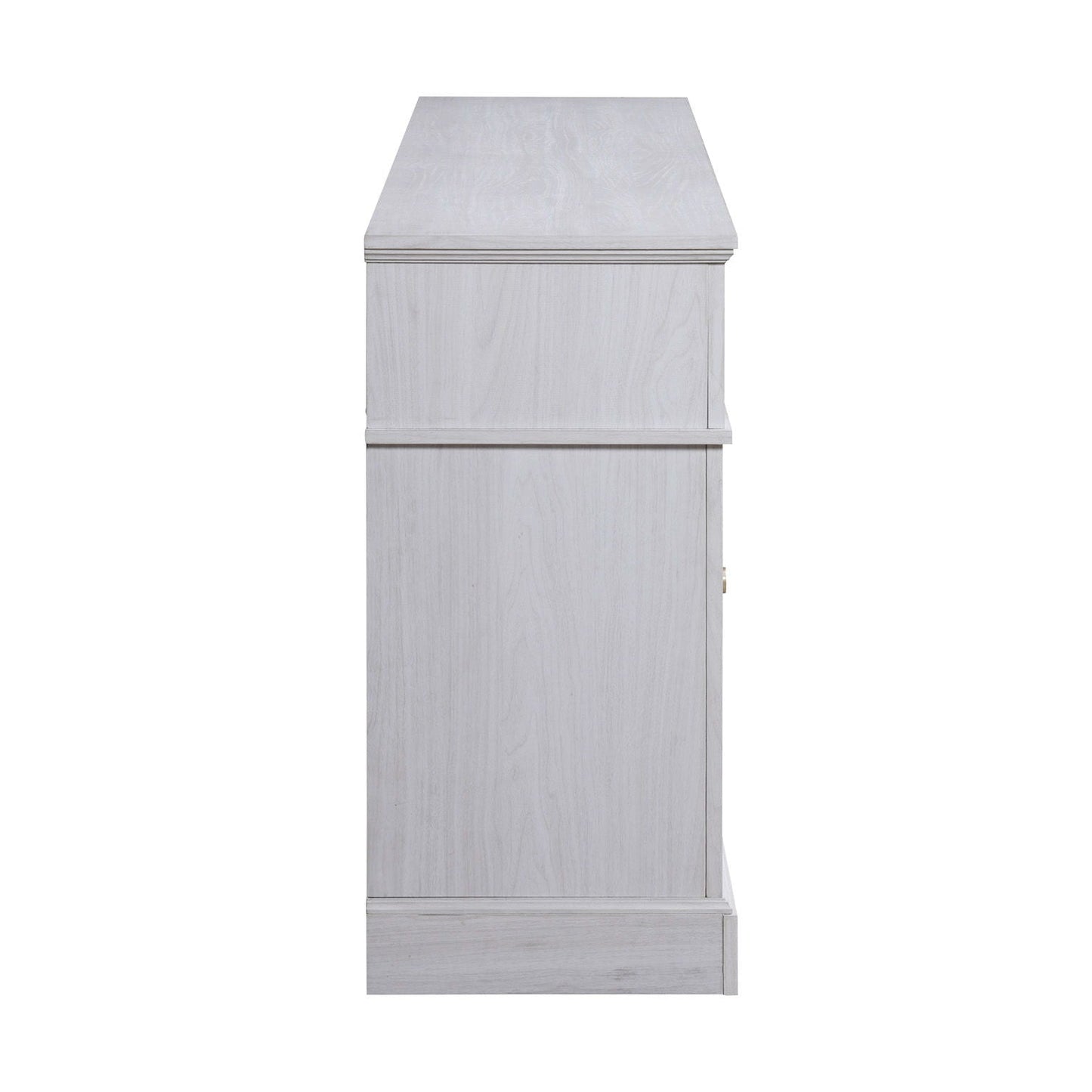 Terra - TV Stand Console With Fireplace - White Walnut