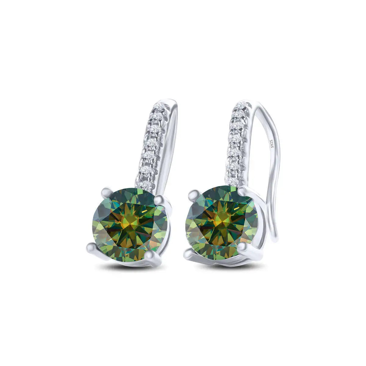 1ct D Color Moissanite 925 Sterling Silver Drop Earrings for Women Wedding