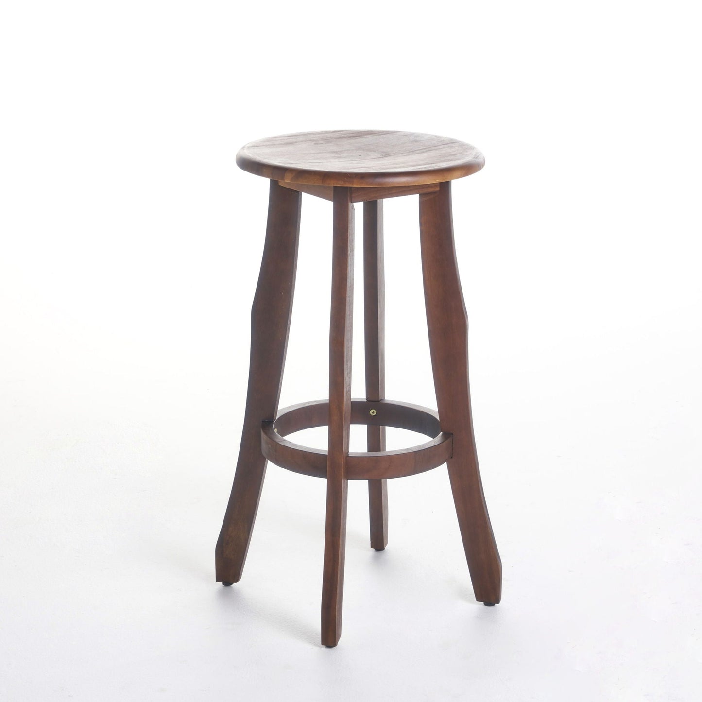 Primrose Outdoor Acacia Wood Barstools With Foot Rest (Set of 2) - Dark Brown