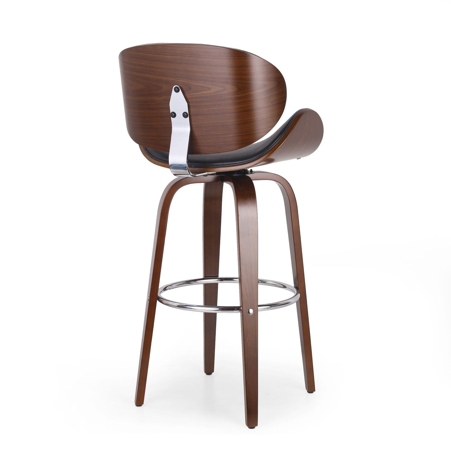 Lumos Mid Century Modern Upholstered Swivel Barstool
