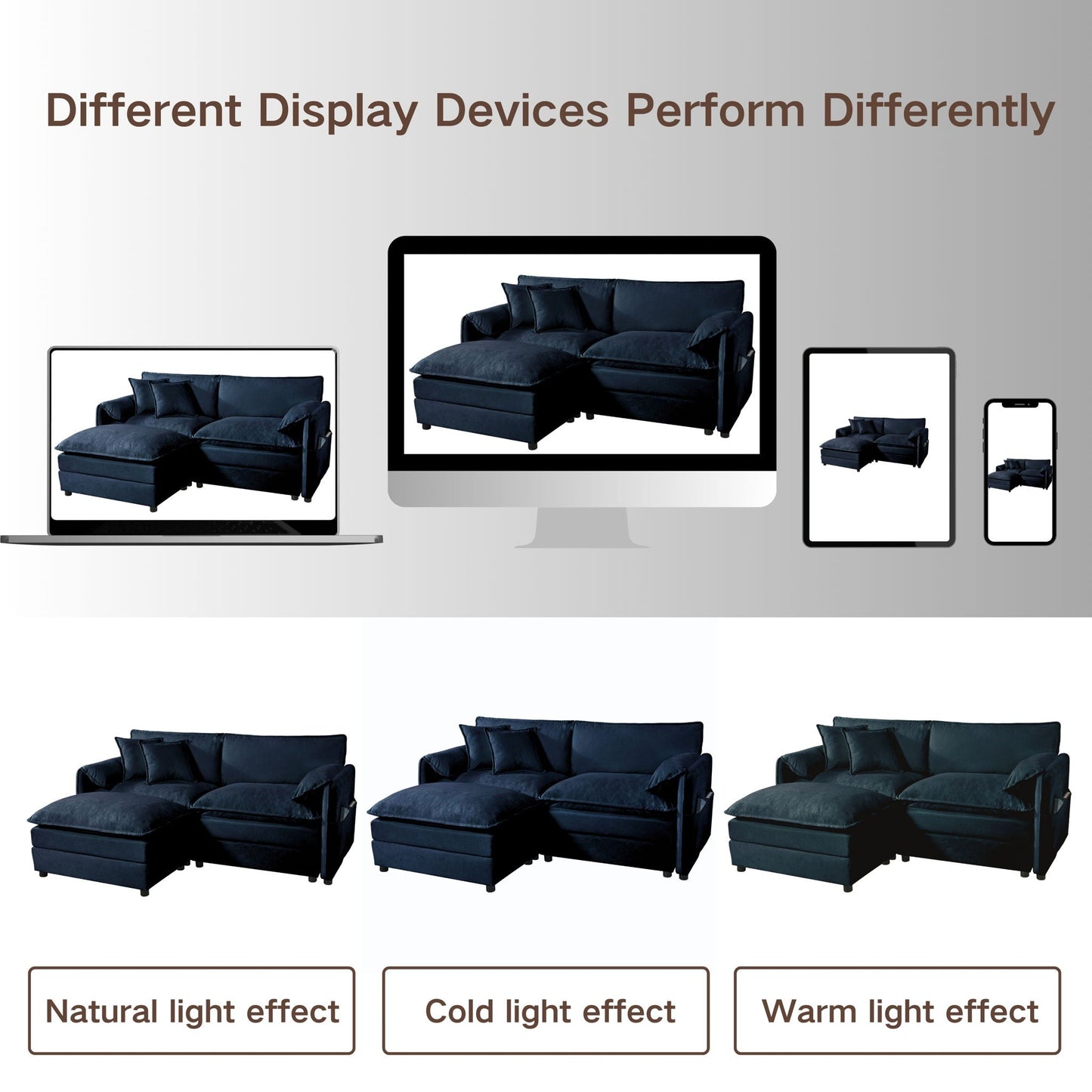 Modern Oversized Loveseat Sofa With Deep Seat And Diy Combination