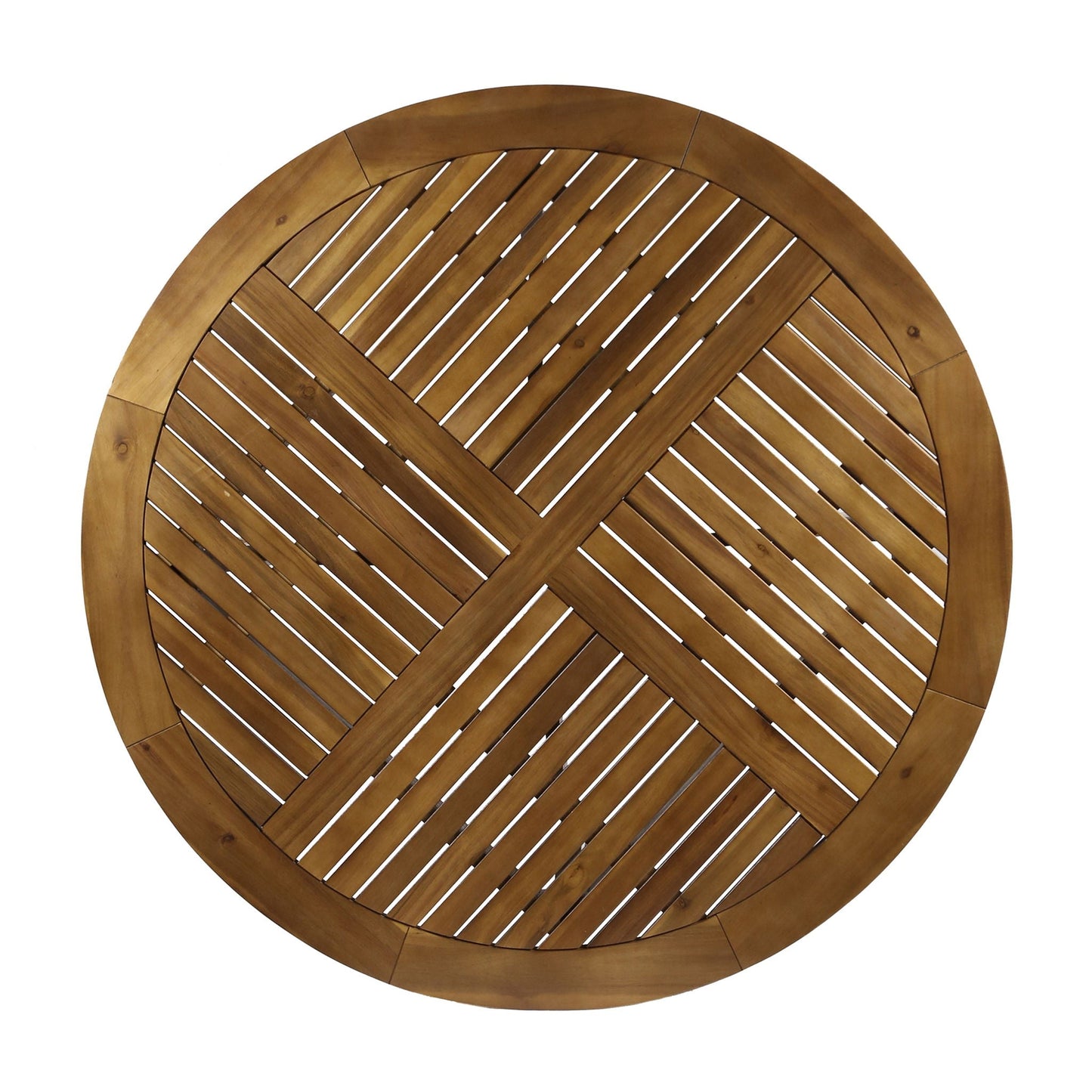 Hermosa Outdoor Acacia Wood Circular Dining Table