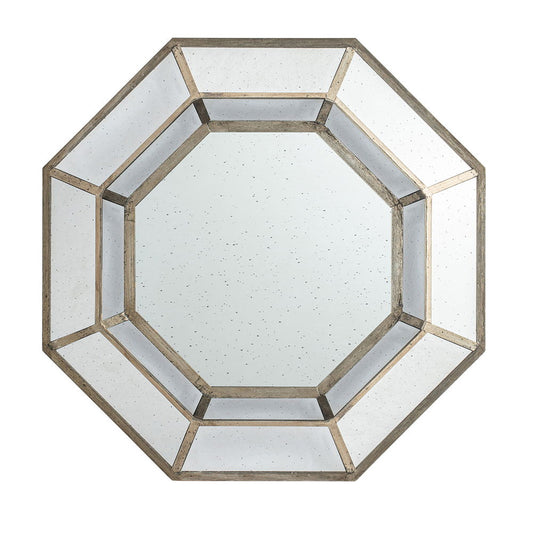 Oversized Octagon Mirror Mid Century Modern Silver