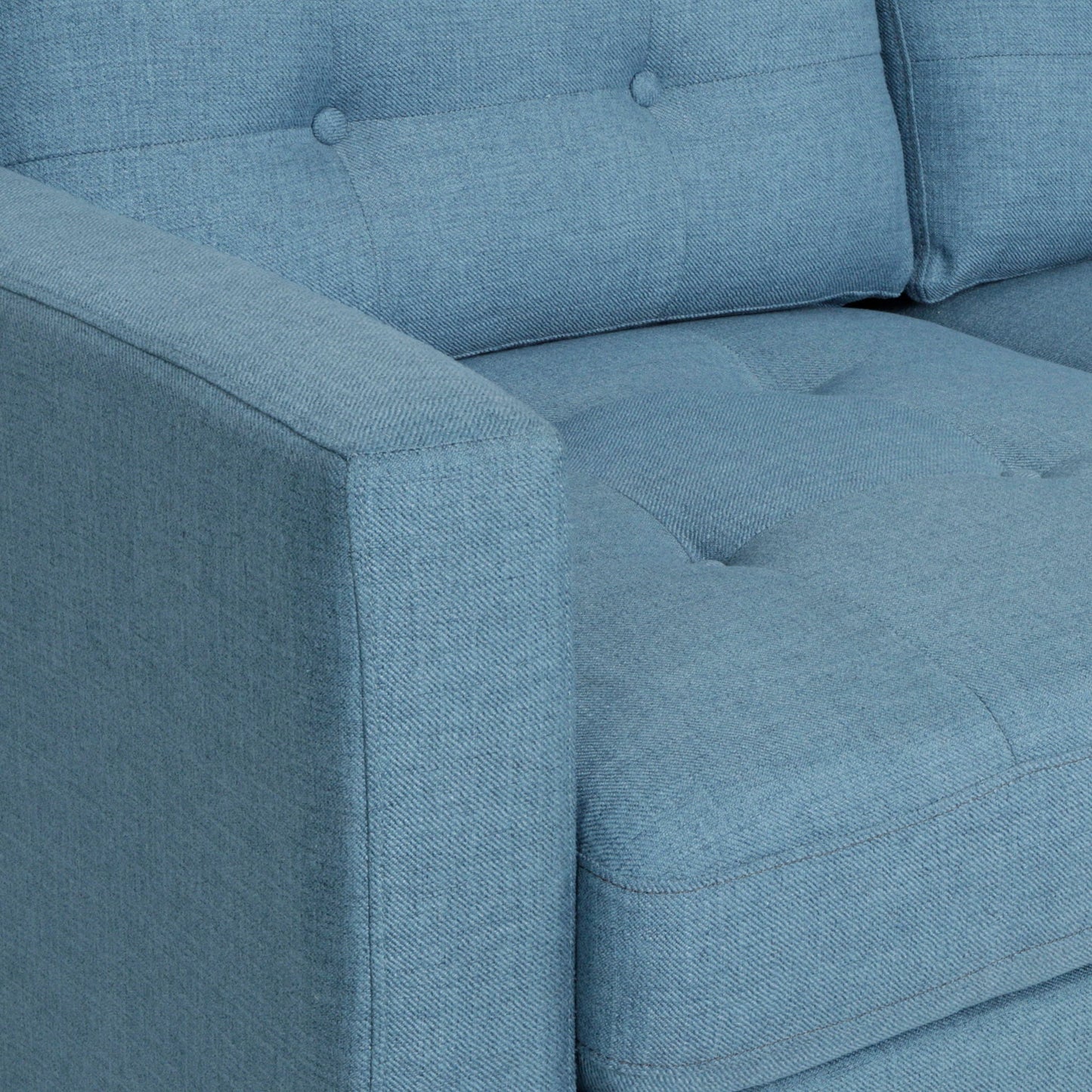 Jenny Contemporary Tufted Fabric 3 Seater Sofa