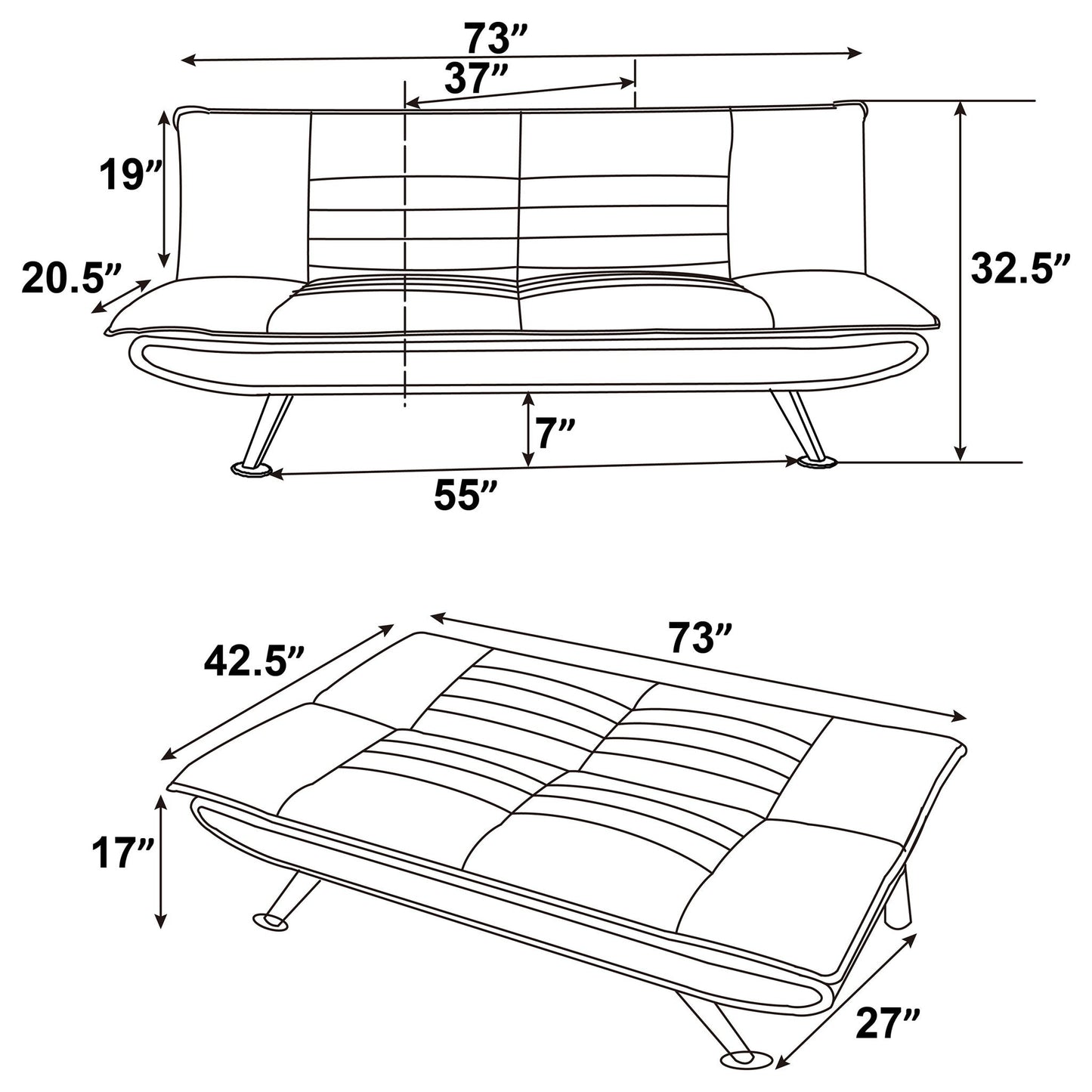 Erika - Sofa Bed - Gray