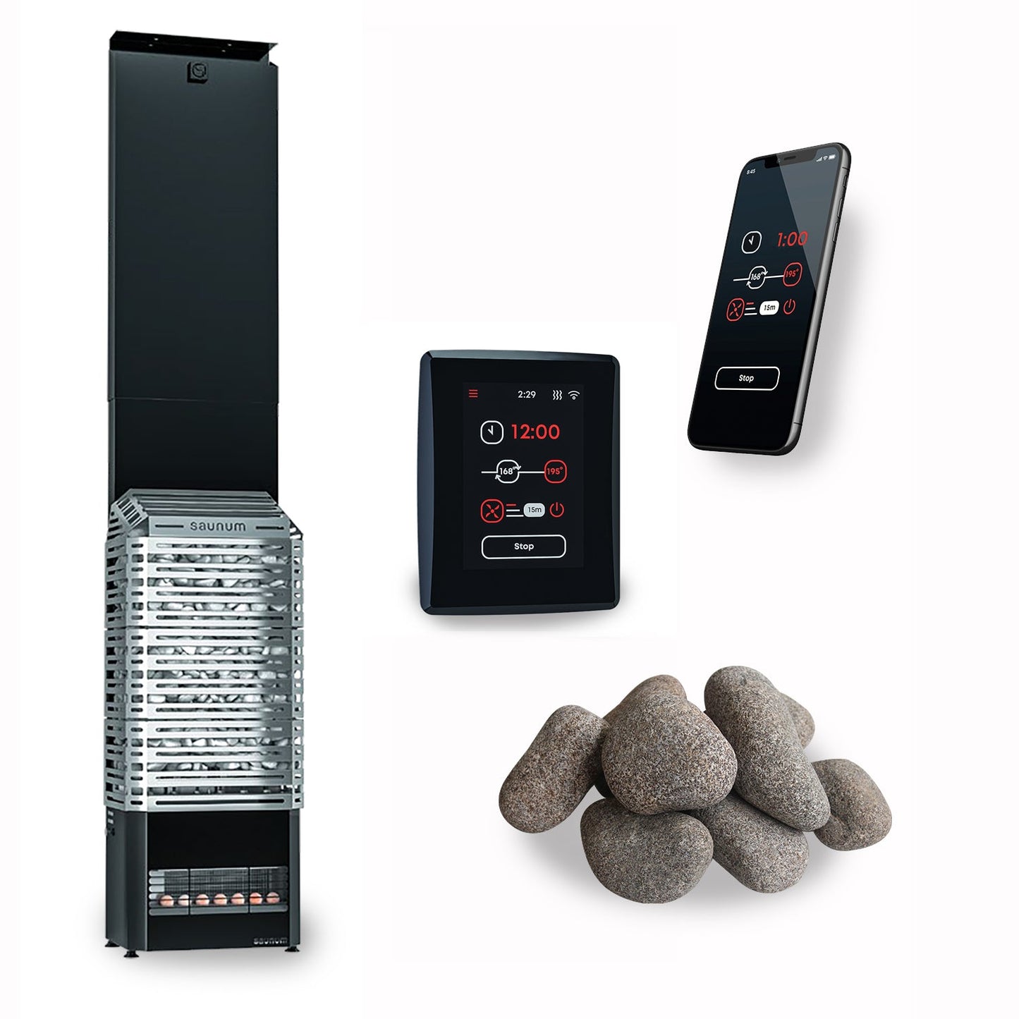 Saunum Air 5 Sauna Heater Package - 4.9kW