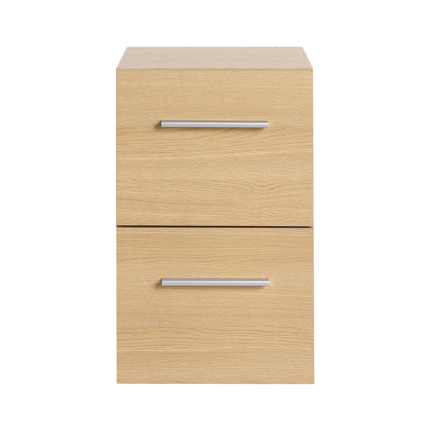Floating Bathroom Vanity Drawer Base, Wall Mounted Storage With 2 Drawers - Light Oak
