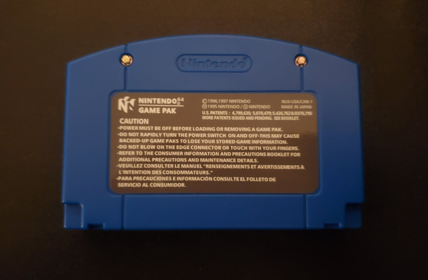 Pokemon Blue N64 Nintendo 64 Video Game Cartridge ROM Hack