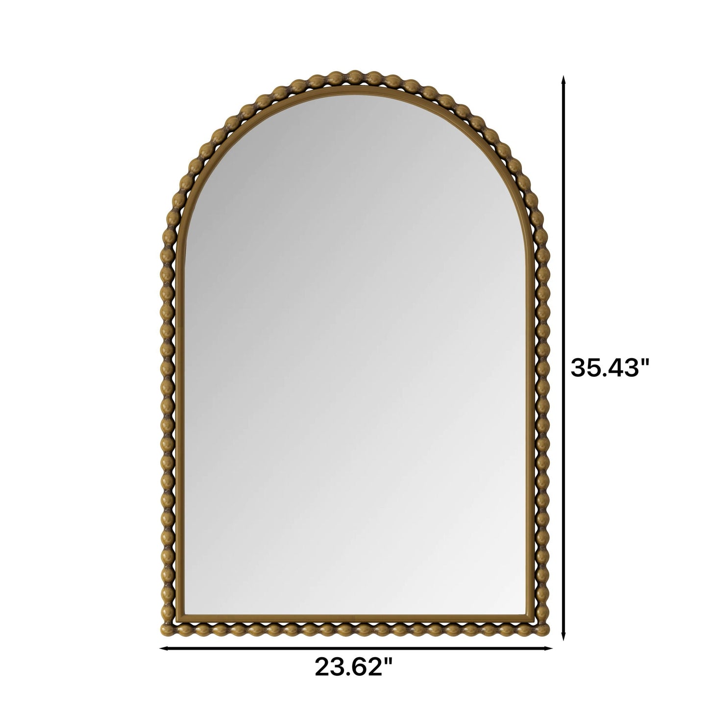 Vintage Iron Art Arch Mirror, Wall Hanging Or Table Display