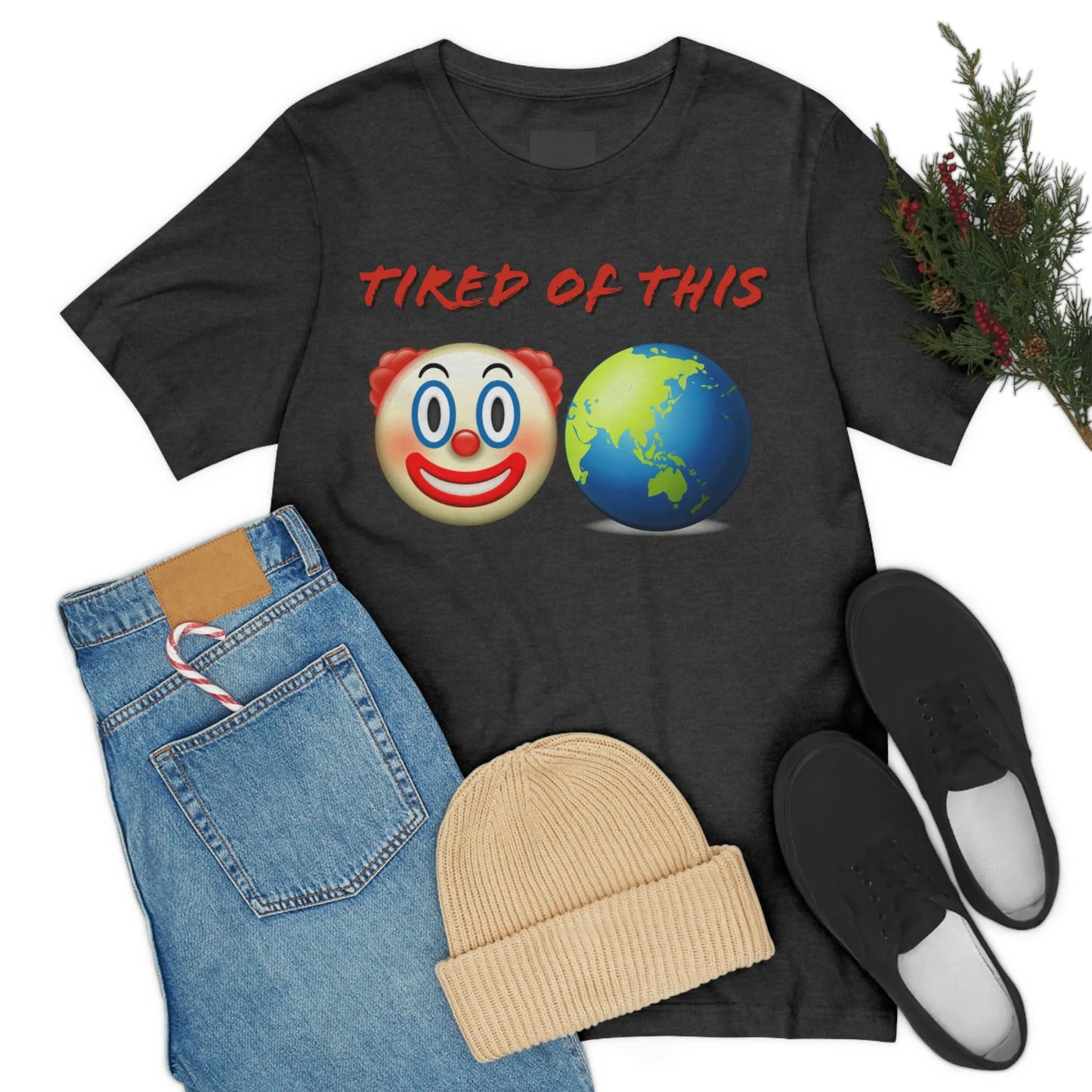 Tired Of This Clown World Emoji T-Shirt