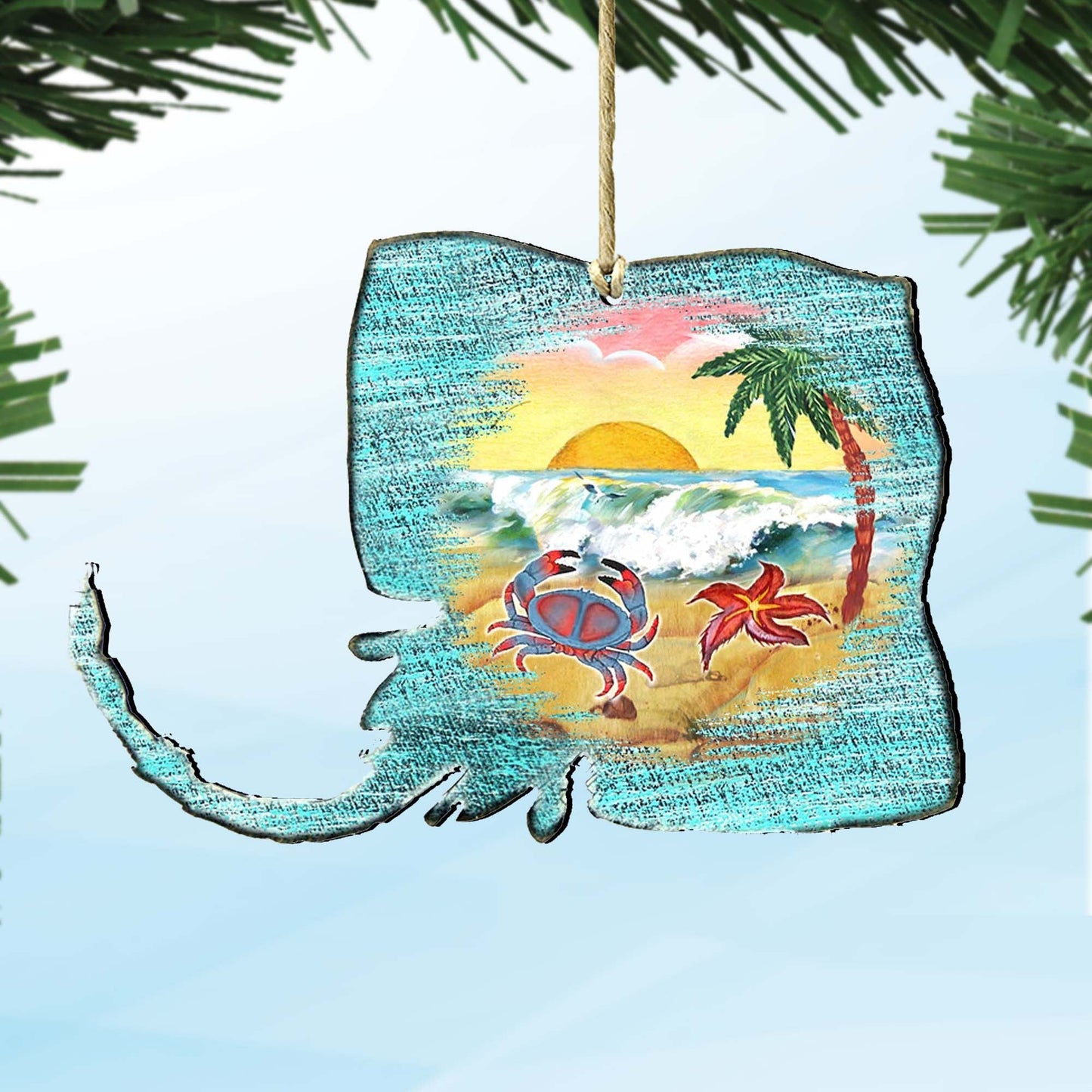 Stingray Wooden Ornaments by G. DeBrekht - Coastal Holiday Decor - 8198530