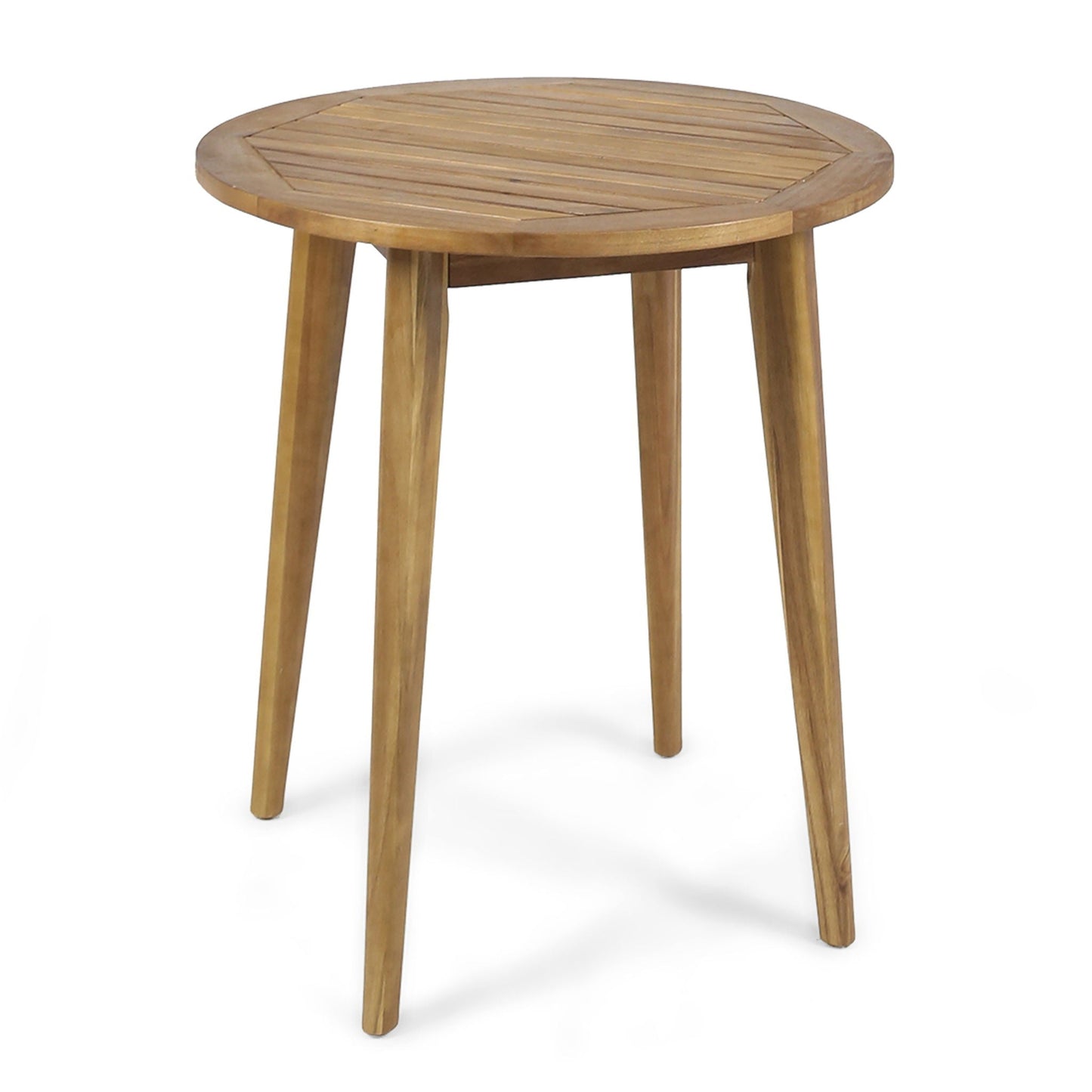 Stamford Modern Outdoor Bistro Table with Water-Resistant Teak