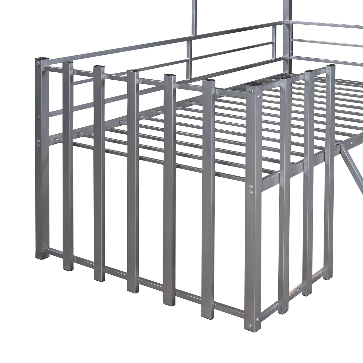 Loft Bed With Roof, Window, Guardrail, Ladder