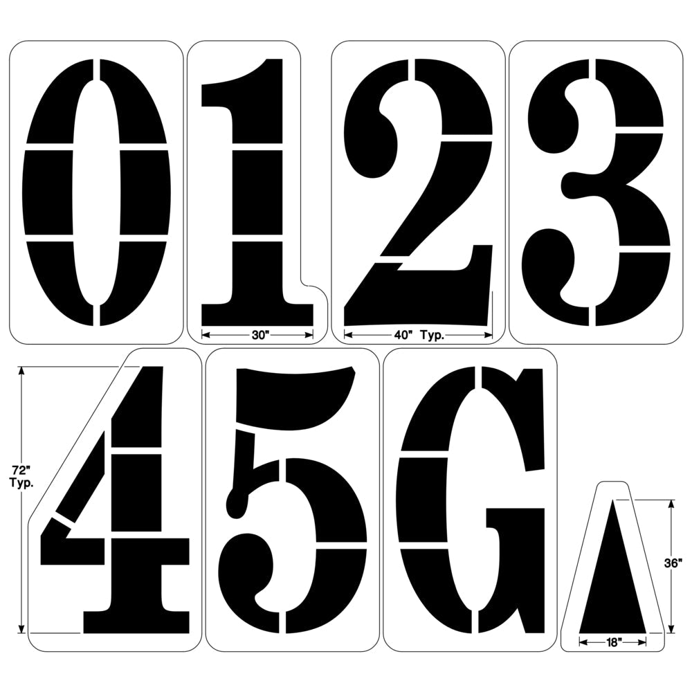 NewStripe Football Field Number Stencil Kit