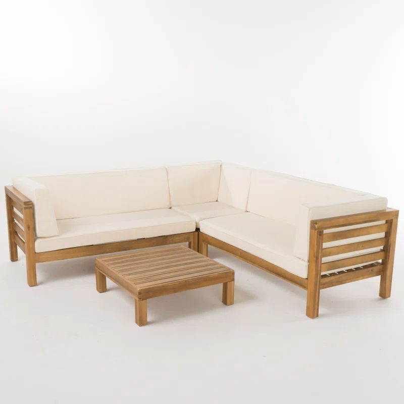 Royal Acacia 6-Piece Sofa Sectional Set - Beige