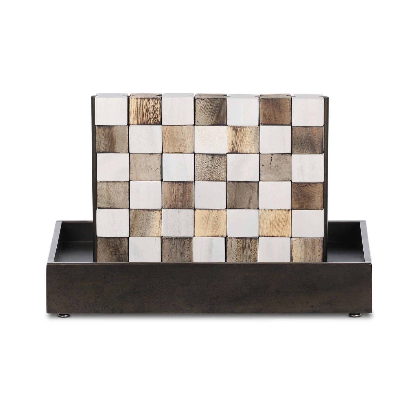 Four Hands Four In A Row Game - Aged Grey Iron