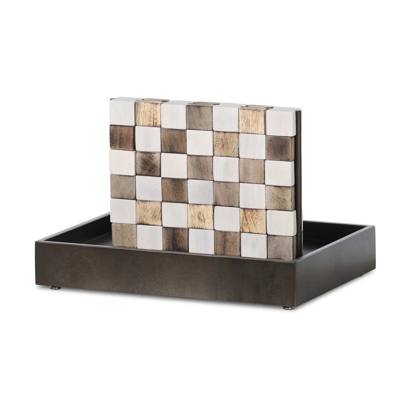 Four Hands Four In A Row Game - Aged Grey Iron