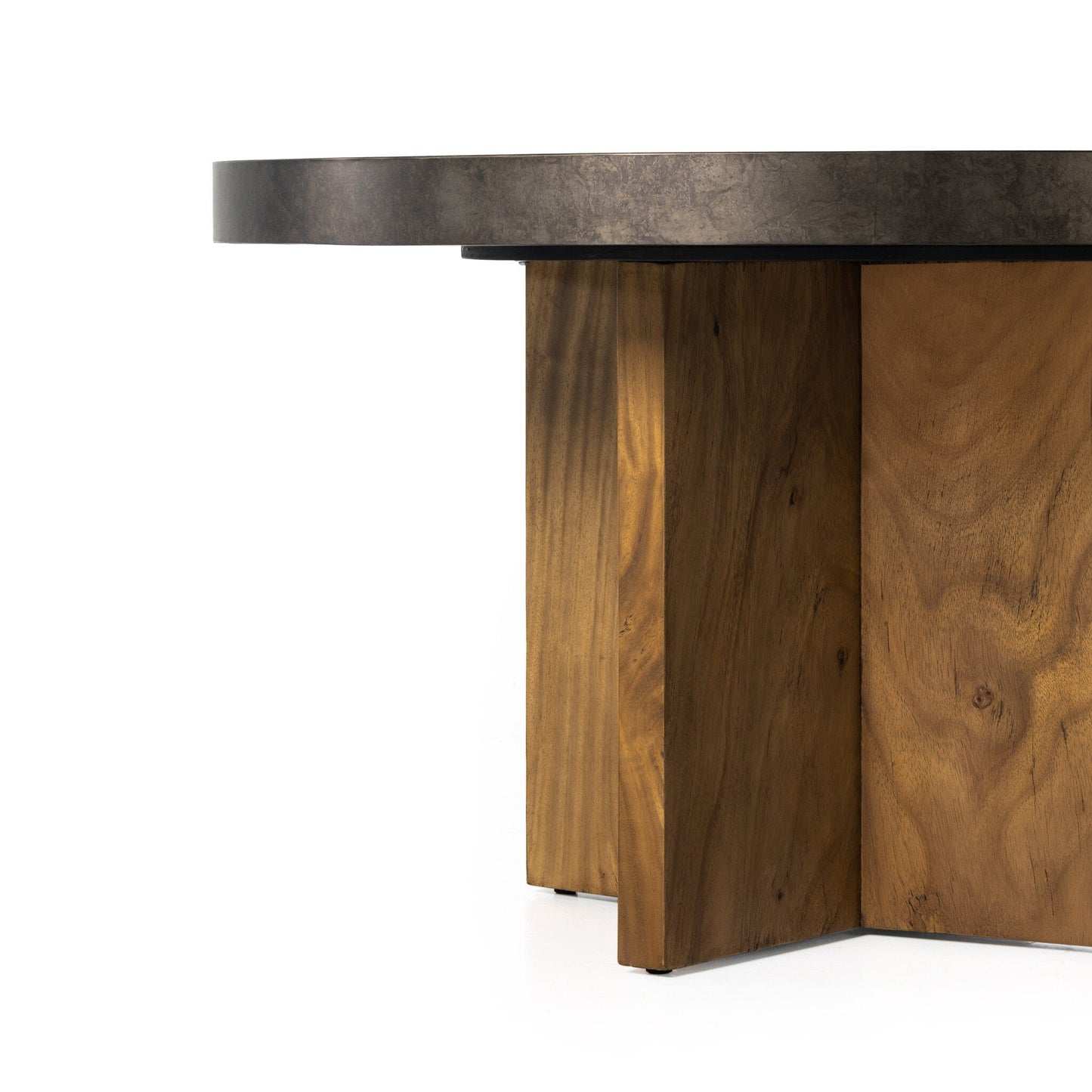 Four Hands Aged Metal Poker Table - Handmade Game Table