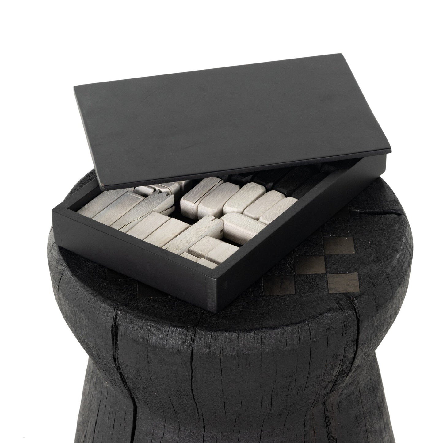 Four Hands Solid Wood Carved Chess Table