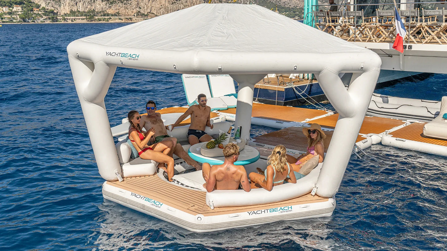 Yachtbeach by Spinera Inflatable Pavilion 4.10 Beachclub Setup