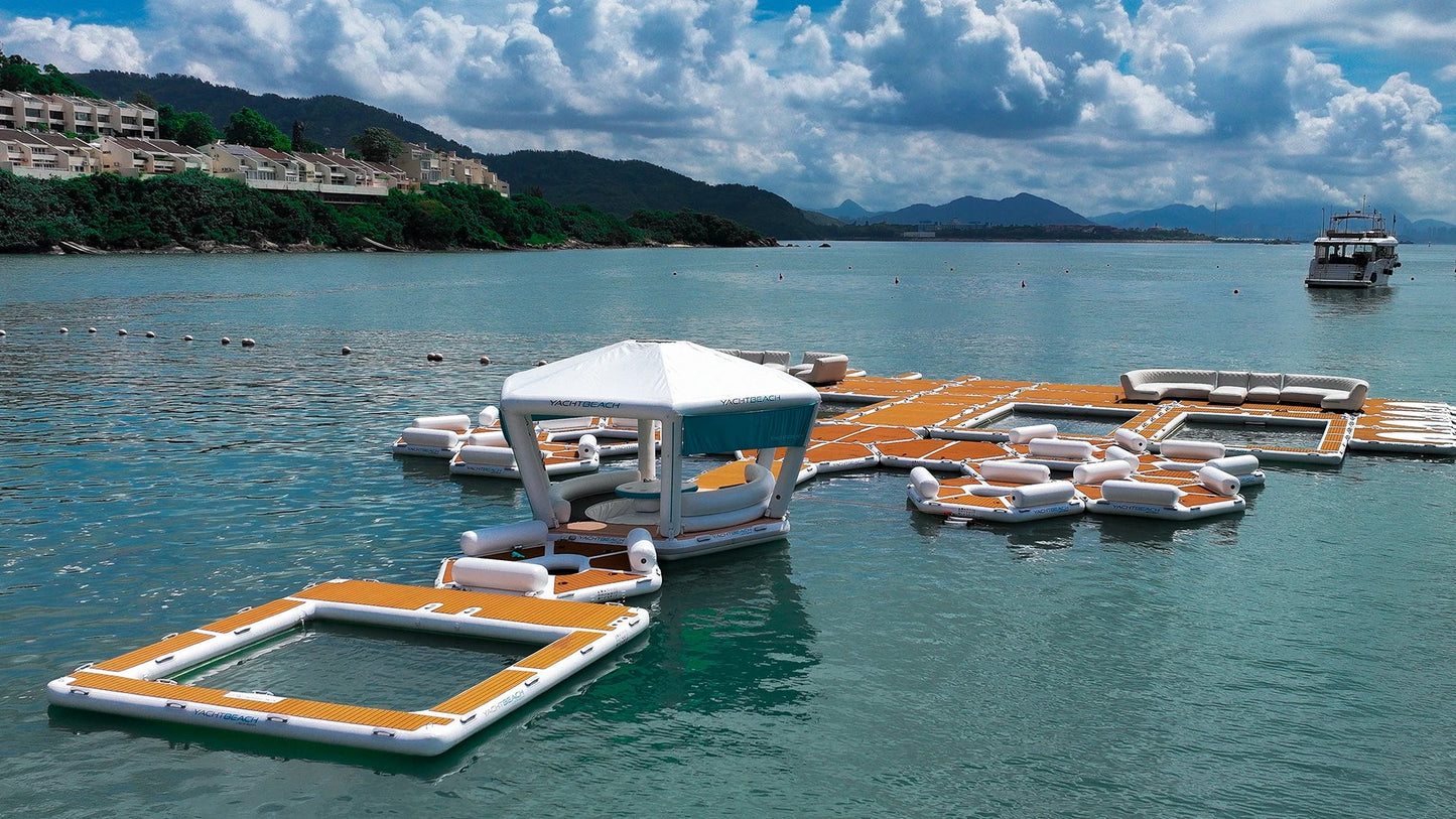 Yachtbeach by Spinera Inflatable Pavilion 4.10 Beachclub Setup