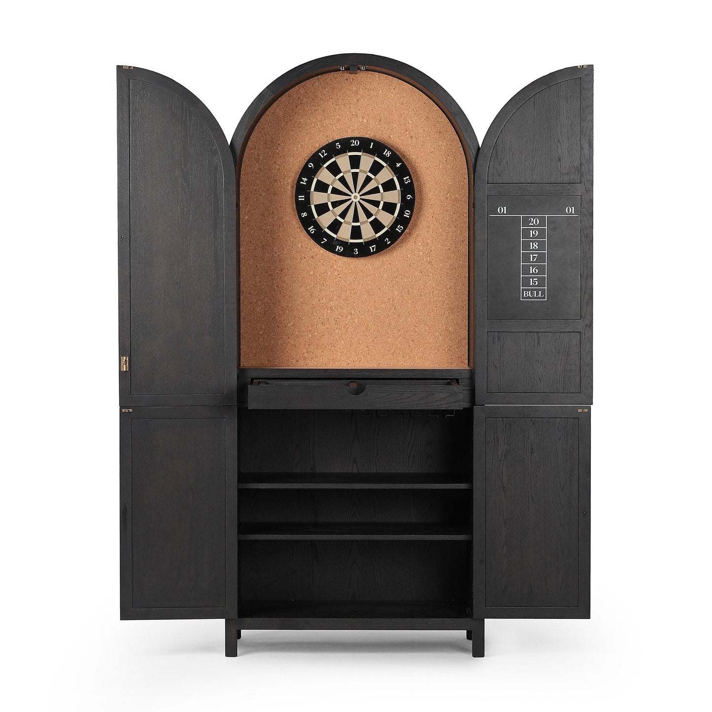 Four Hands Brushed Brass Darts Cabinet