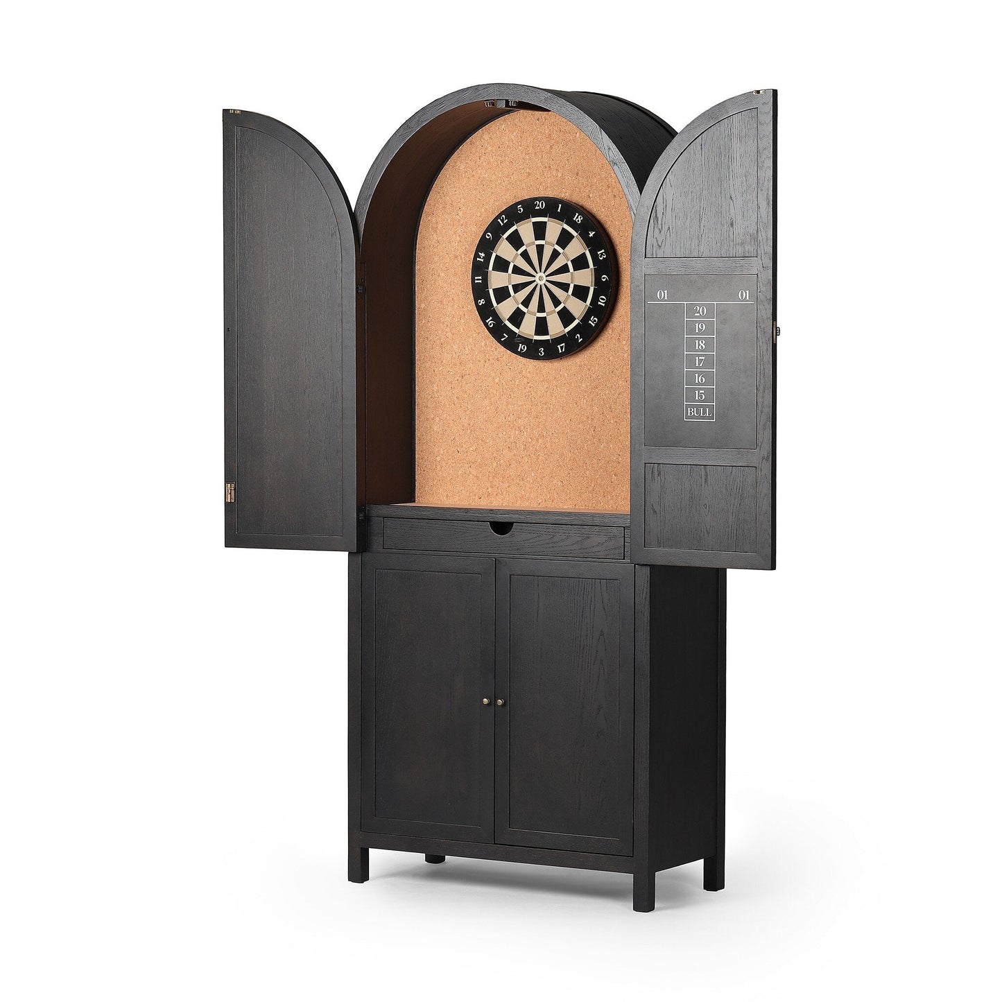 Four Hands Brushed Brass Darts Cabinet