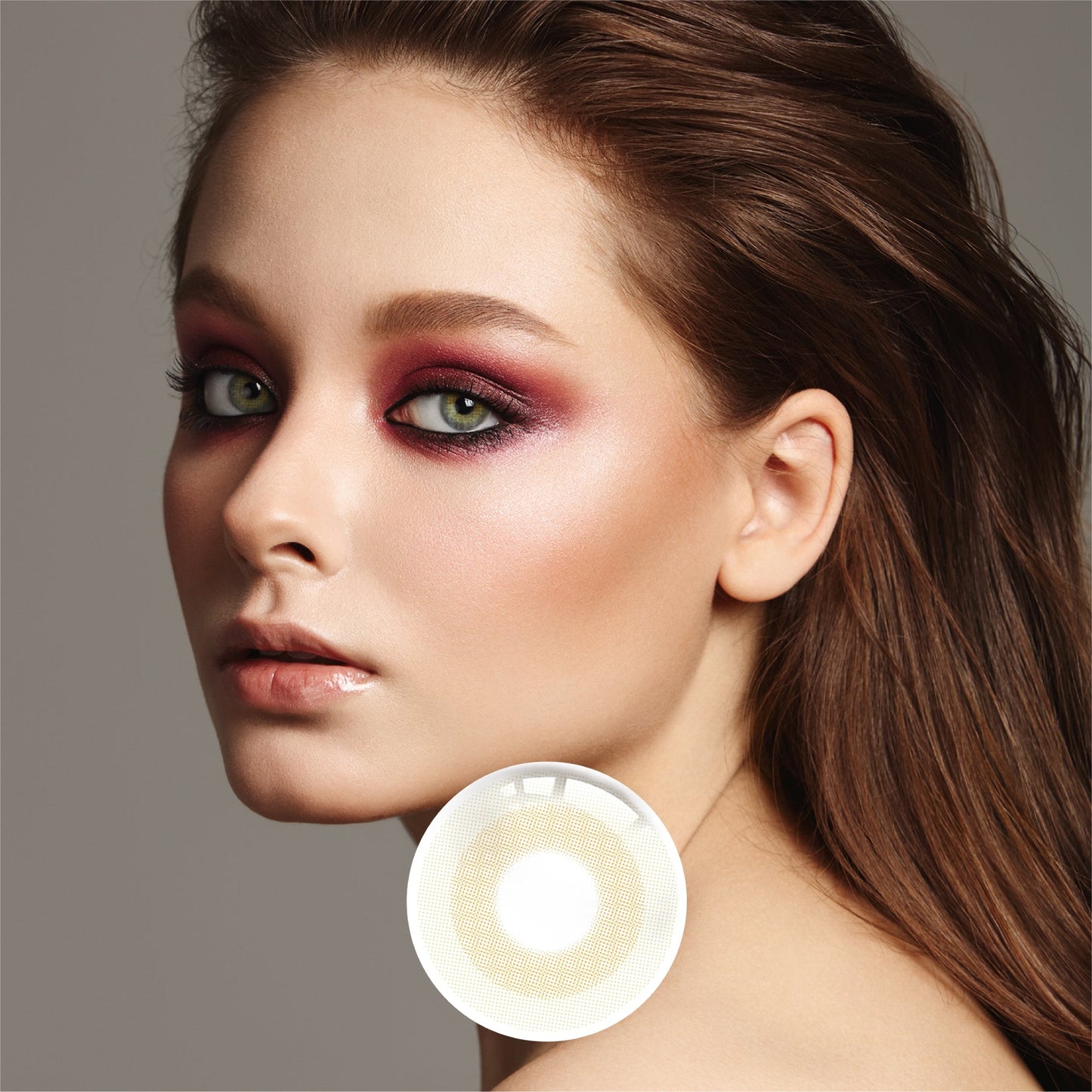 1Pcs FDA Certificate Eyes Beautiful Pupil Colorful Girl Cosplay Contact Lenses BROWN(0-600°）