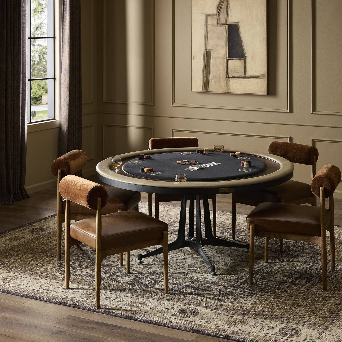 Four Hands District Eight Poker Table