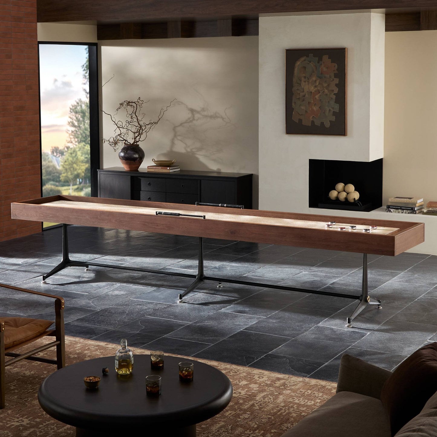Four Hands District Eight Oak Shuffleboard Table
