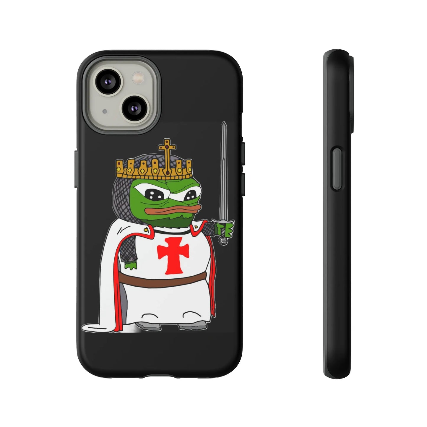 Crusader Pepe Cell Phone Case - Deus Vult Knight Phone Cover - 4LibertyShop.com