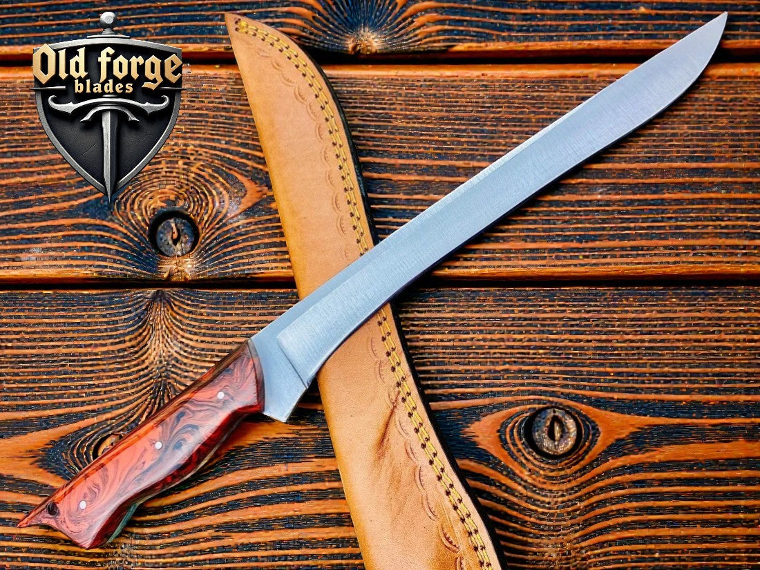 Handmade Damascus Steel Fillet Knife – 10" Blade