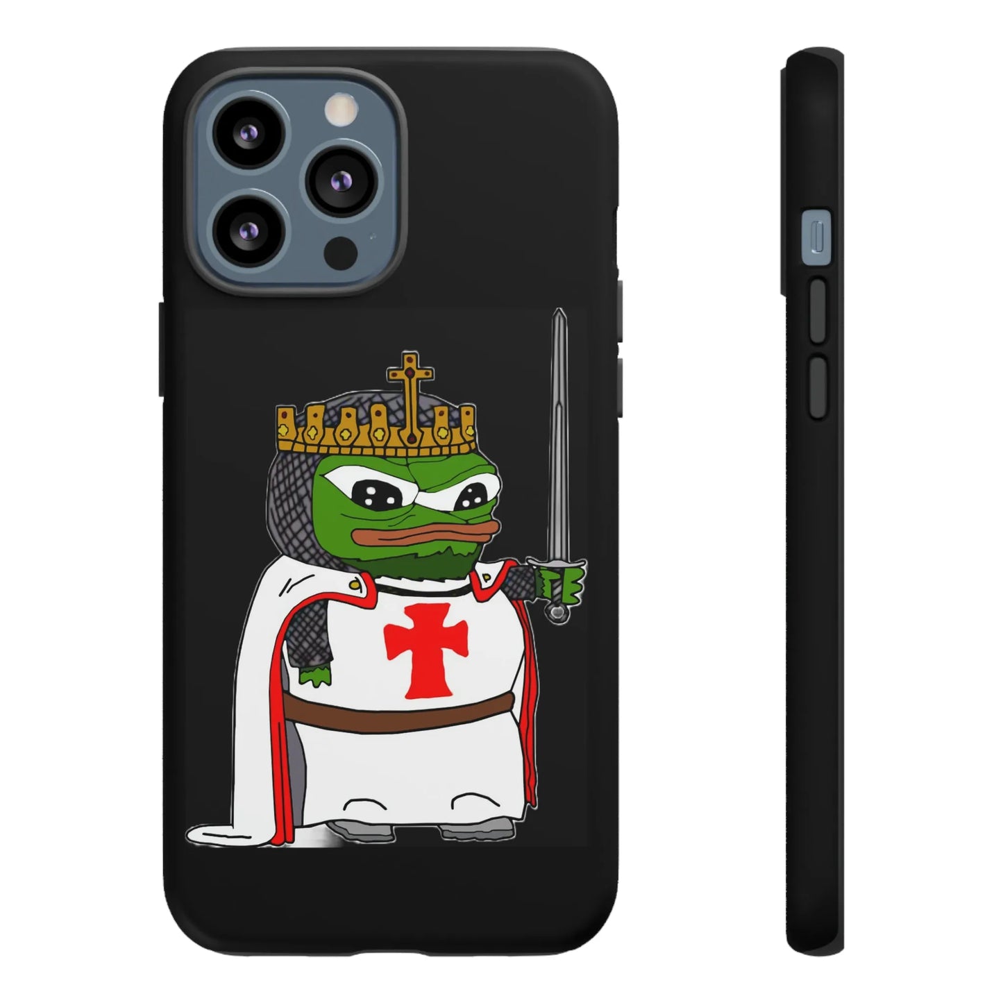 Crusader Pepe Cell Phone Case - Deus Vult Knight Phone Cover - 4LibertyShop.com