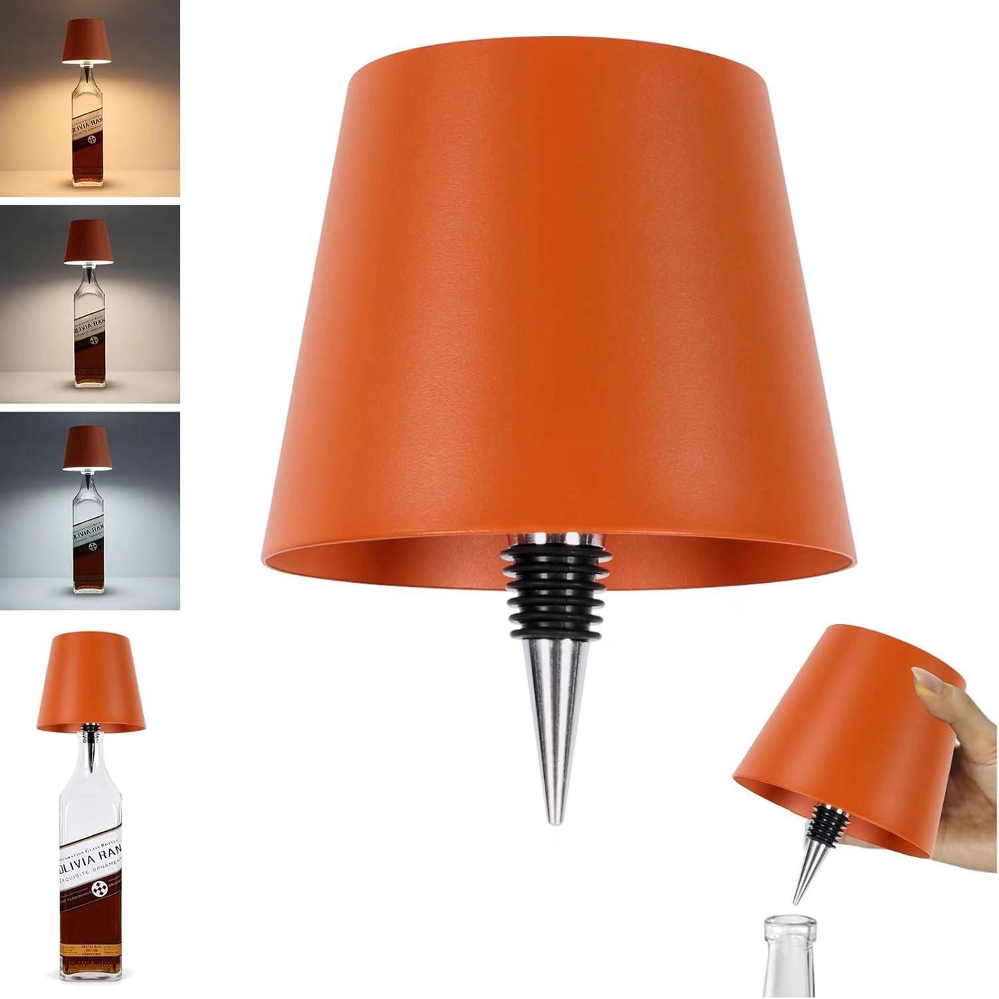 LED Creative Wine Bottle Light for Bar: Movable, Rechargeable, RGB Dimmable Decorative Bottle Lamp