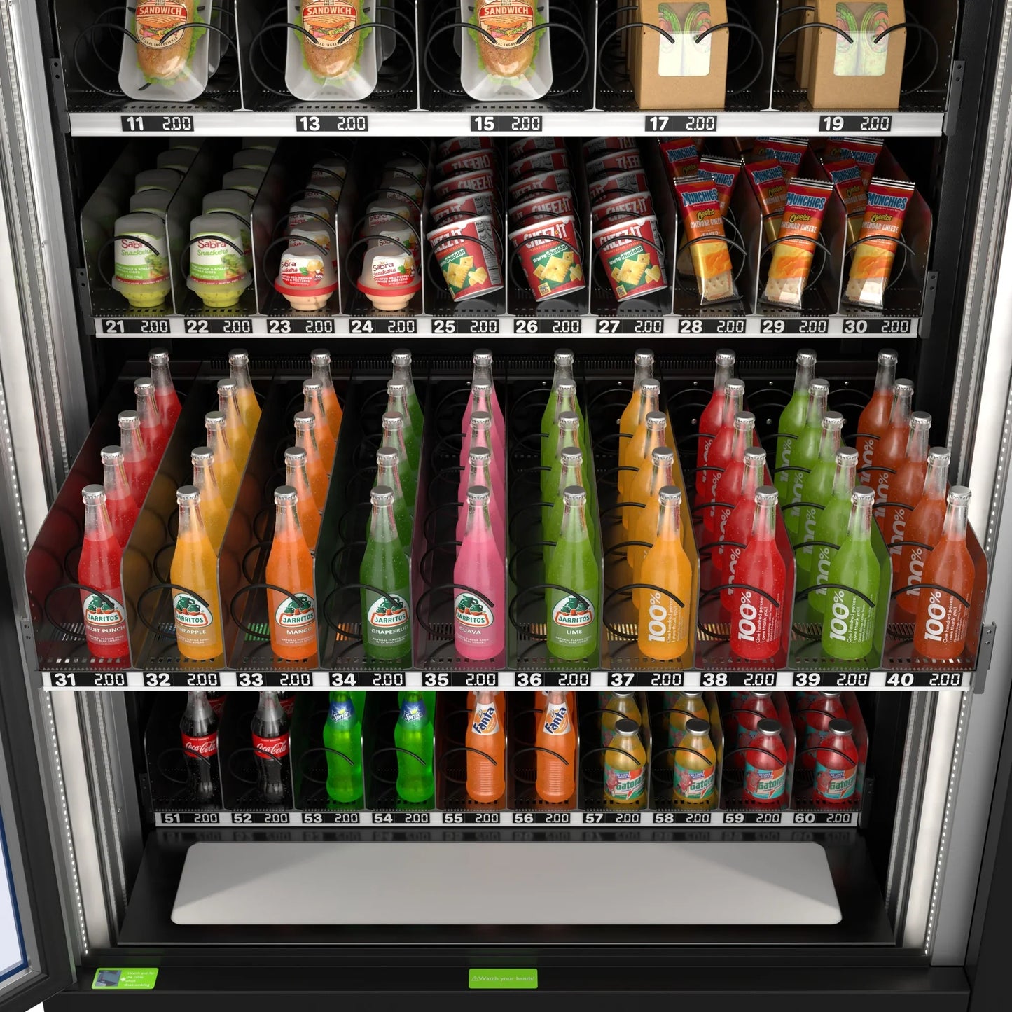 Kool More Snack Vending Machine with 21.5 Inch Touch Display, 66 Slots and Elevator-Lift Dispensing System, Refrigerated, Wifi and 4G Connectivity in Black
