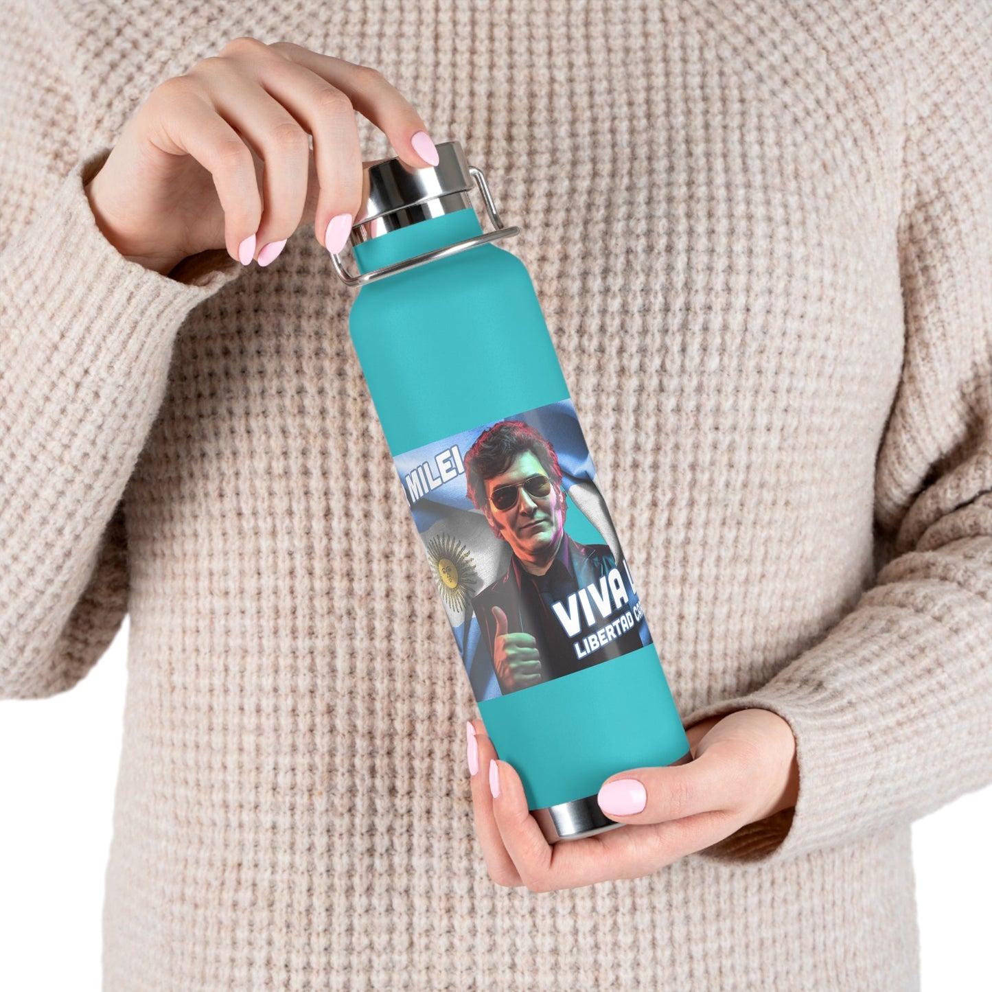 Javier Milei Copper Vacuum Insulated Bottle, 22oz