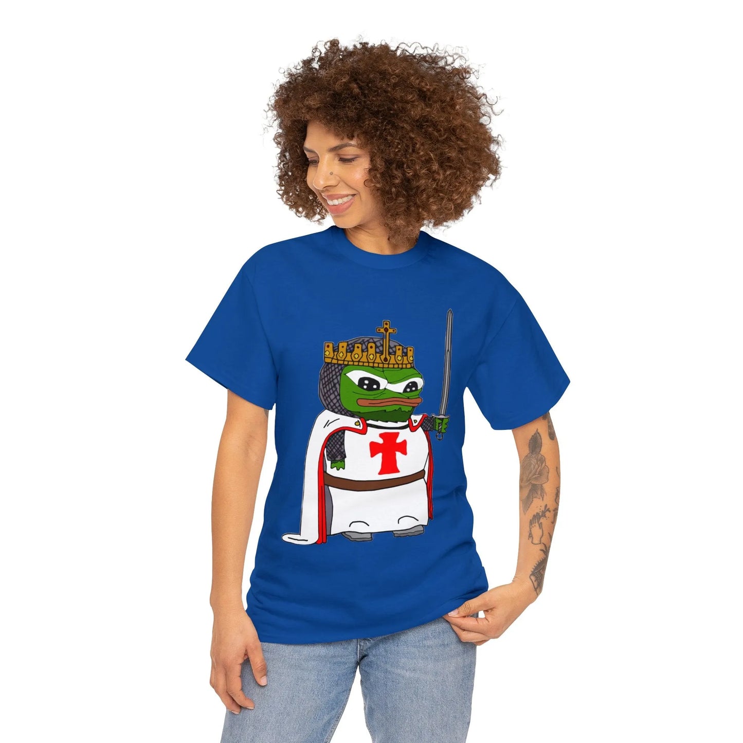 Pepe the Frog Crusader Knight T-Shirt - Deus Vult Meme - 4LibertyShop.com