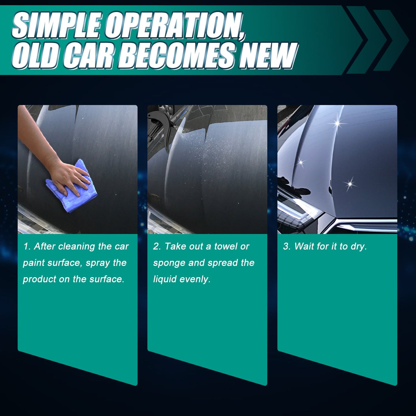 Car Coating Spray, Liquid Glass Sealing Glaze Coating Agent For Automobile Maintenance
