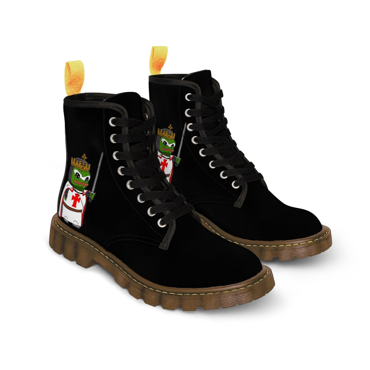 Pepe The Frogsader Knight Men's Canvas Boots