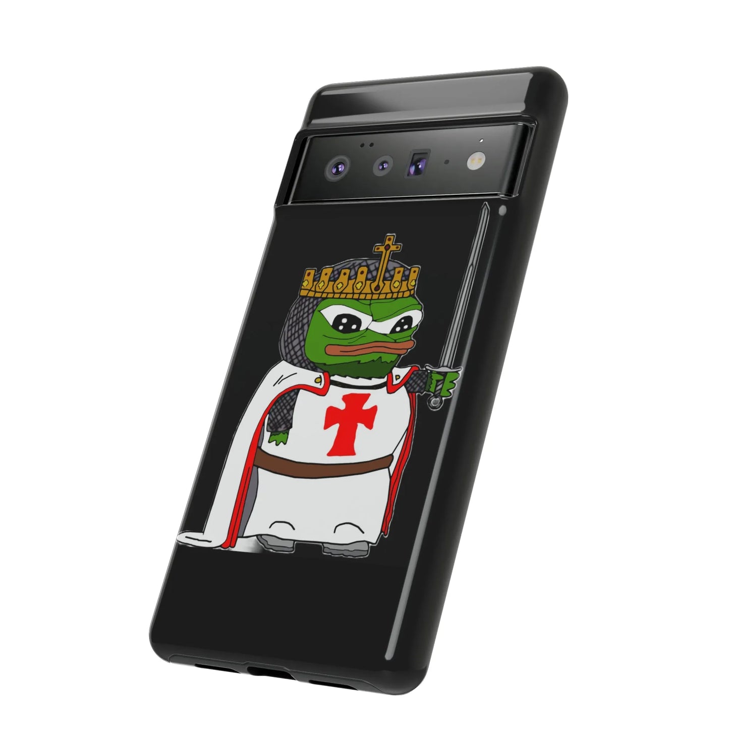 Crusader Pepe Cell Phone Case - Deus Vult Knight Phone Cover - 4LibertyShop.com