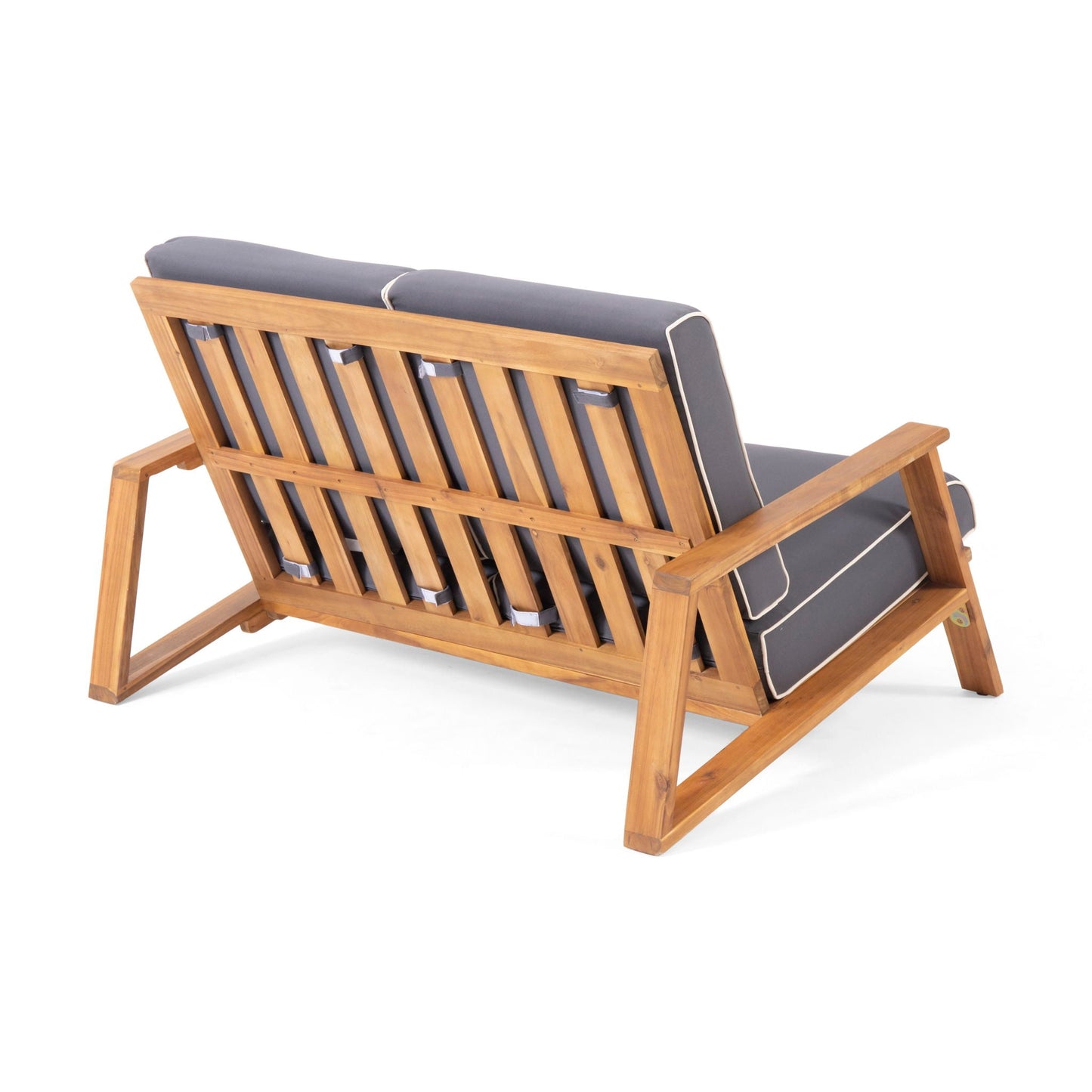 Paloma Contemporary Loveseat and Coffee Table Set with Weather Resistant Cushions