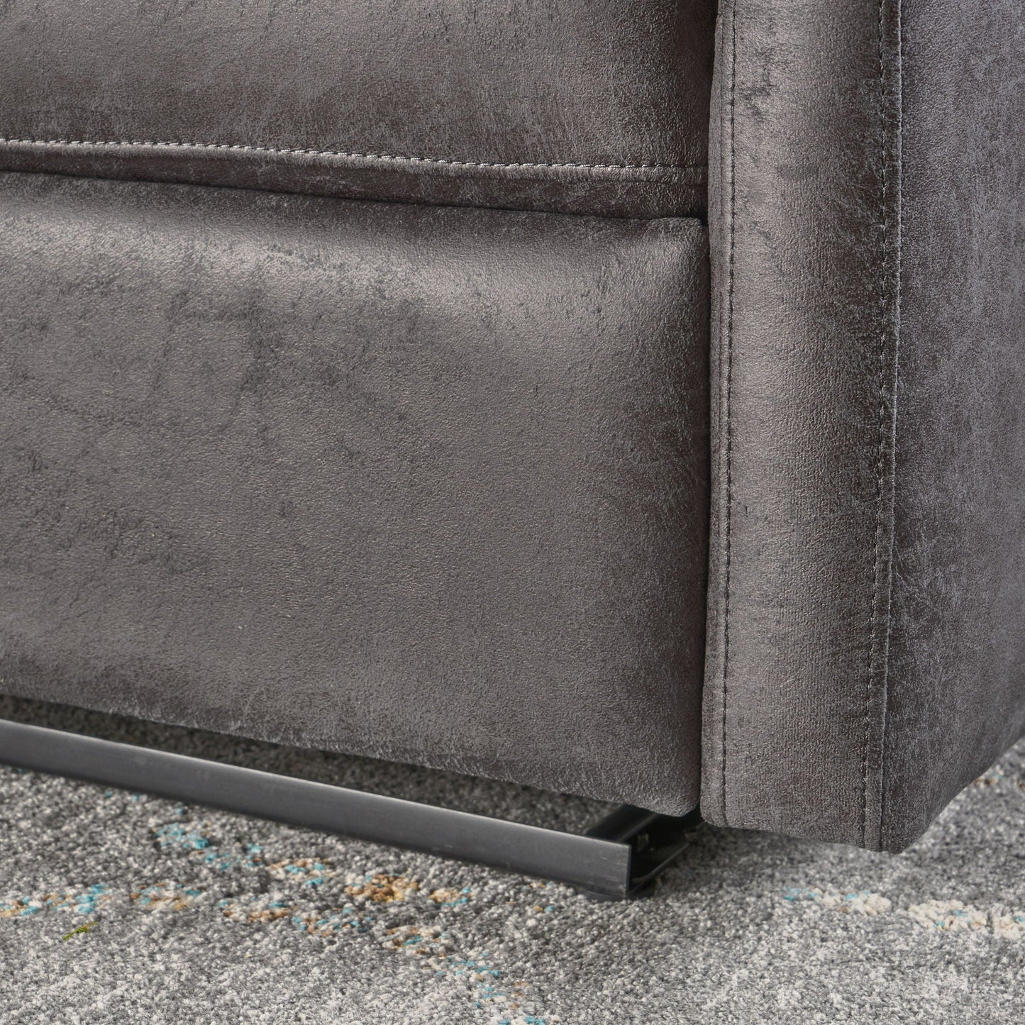 Alma - Contemporary Upholstered Loveseat Recliner - Slate