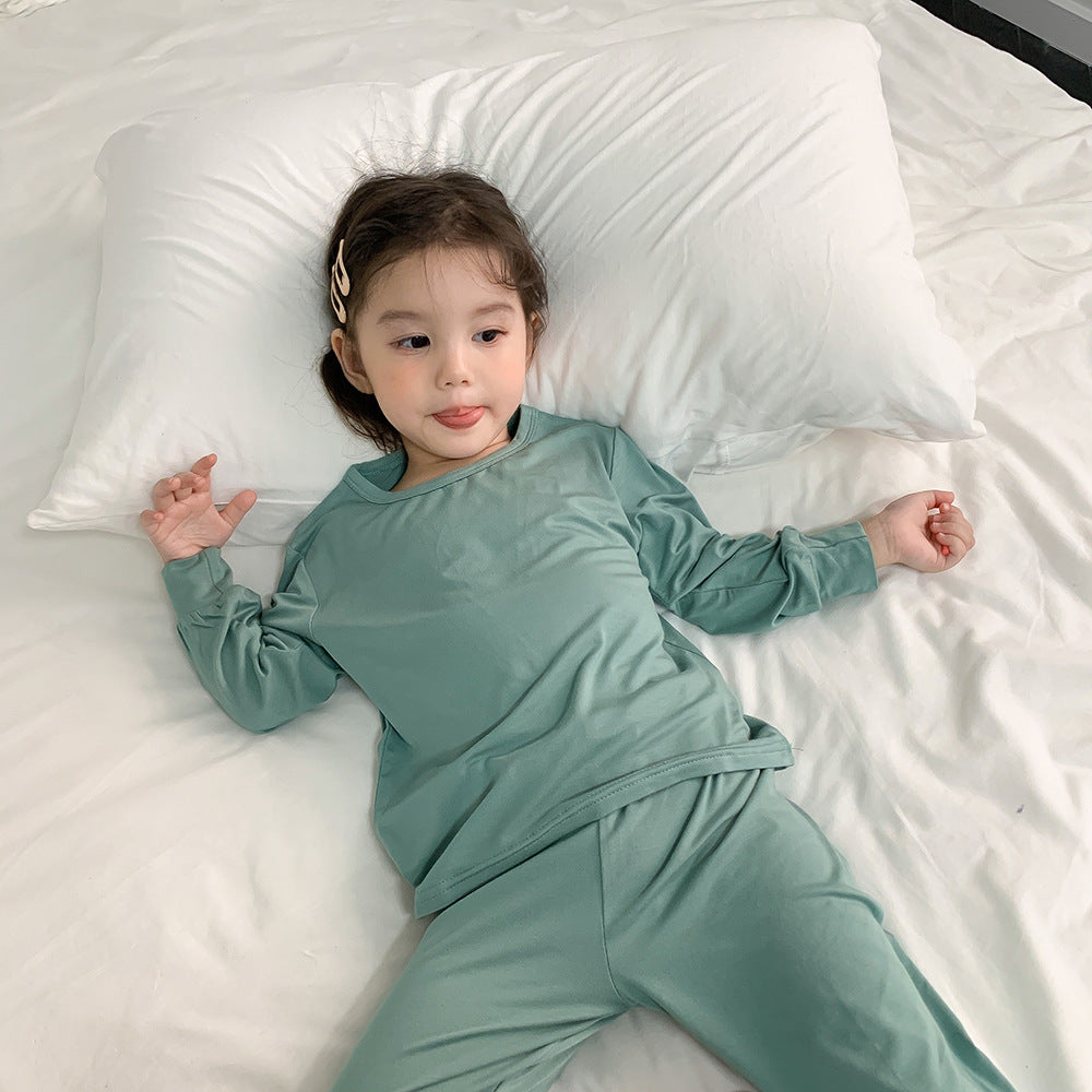 Children's Clothing Modal Bellyband Homewear Solid Color Air Conditioning Clothes