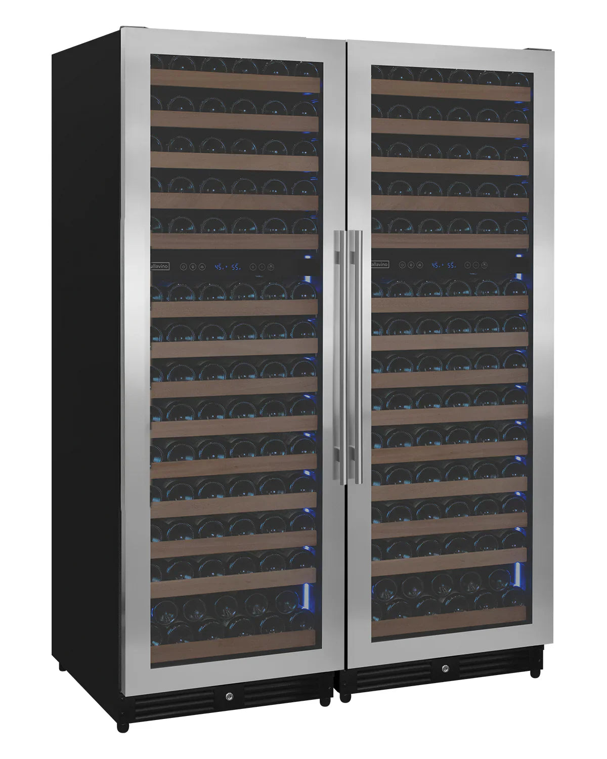 Allavino Reserva Series 308 Bottle 71" Tall Stainless Steel Side-by-Side Wine Refrigerator